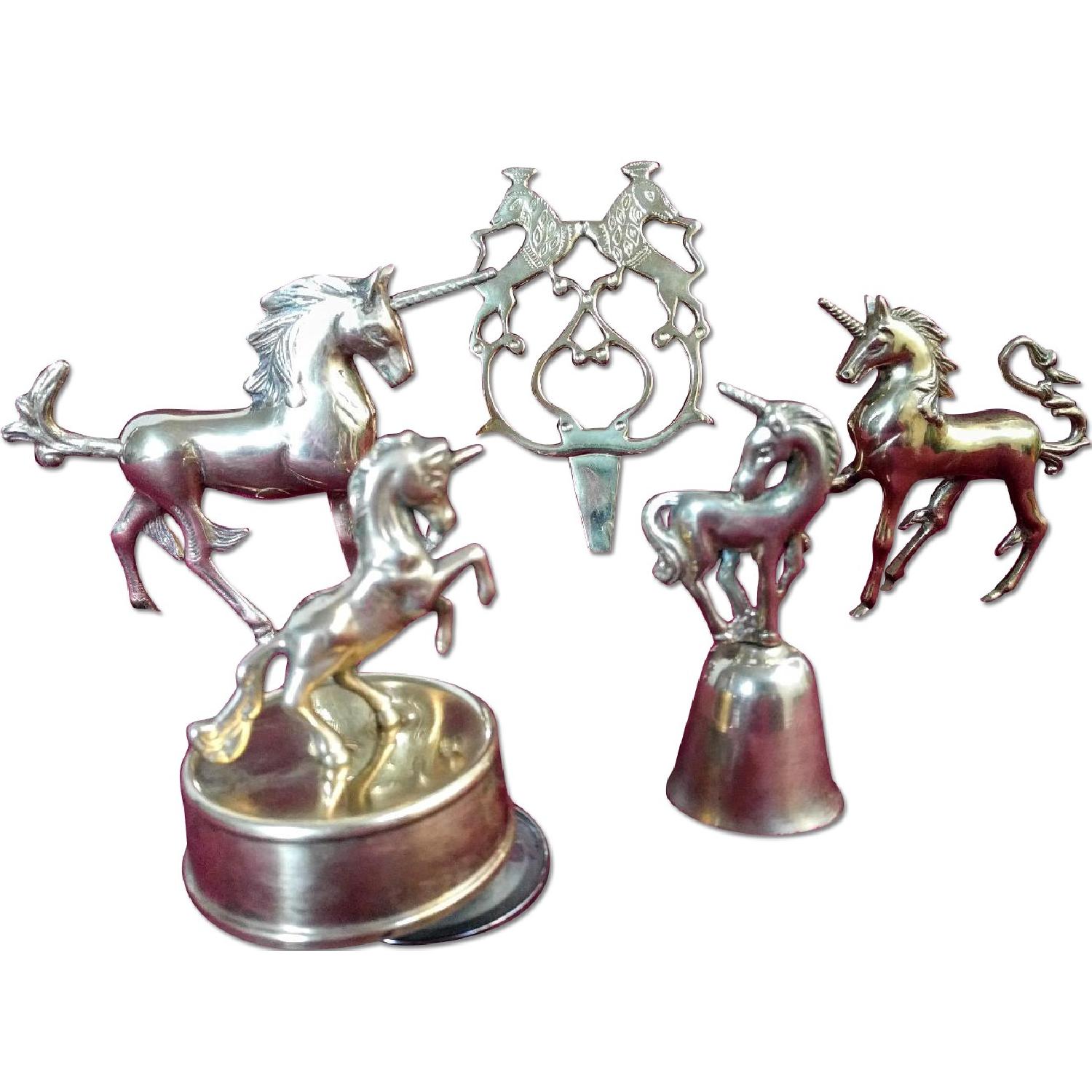 Vintage Brass Unicorn Figurines - image-10
