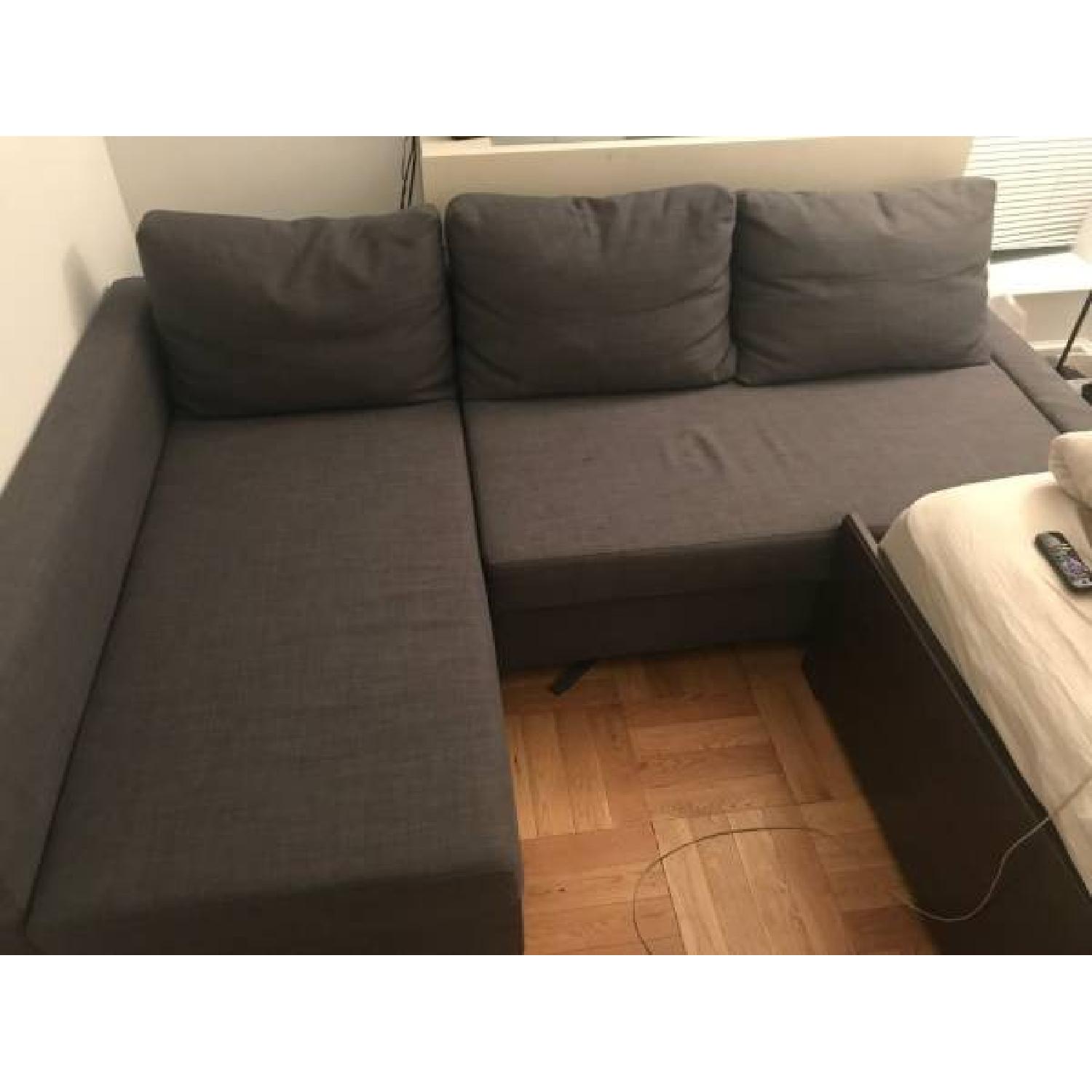 Ikea Friheten 3-Seat Sectional w/ Storage & Pull Out Bed - image-1