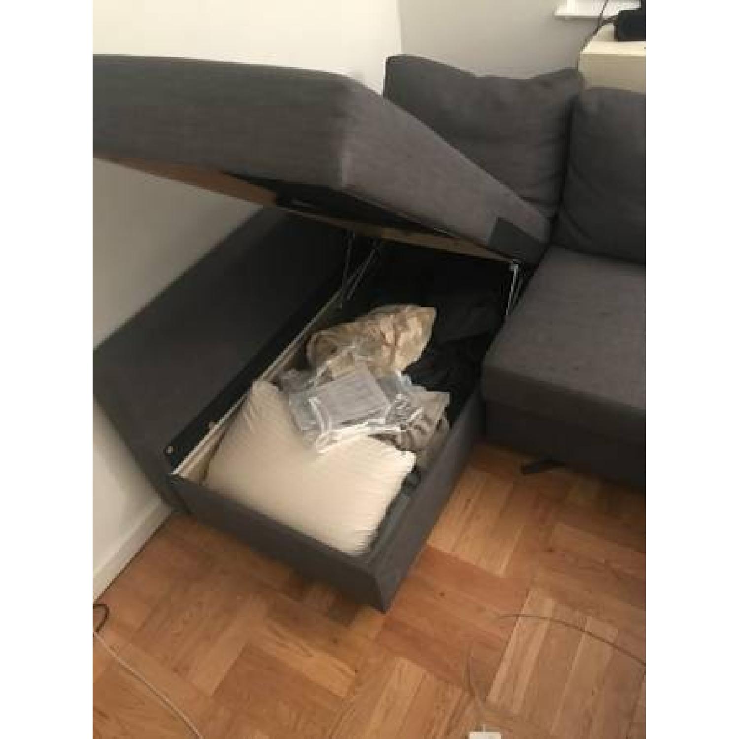 Ikea Friheten 3-Seat Sectional w/ Storage & Pull Out Bed - image-2
