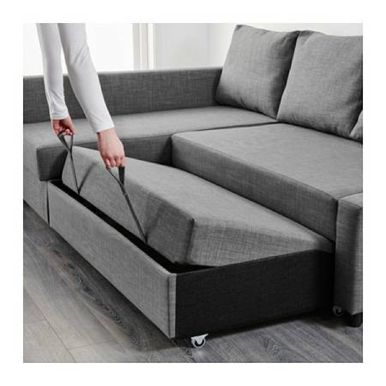 Ikea Friheten 3-Seat Sectional w/ Storage & Pull Out Bed - image-3