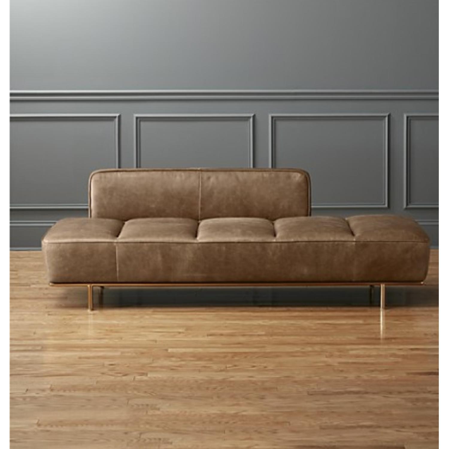 CB2 Lawndale Saddle Leather Daybed - image-1