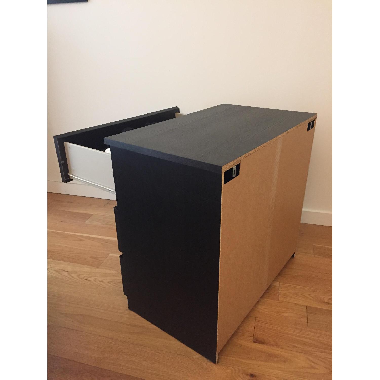 Ikea Malm 3 Drawer Chest in Black-Brown - image-4