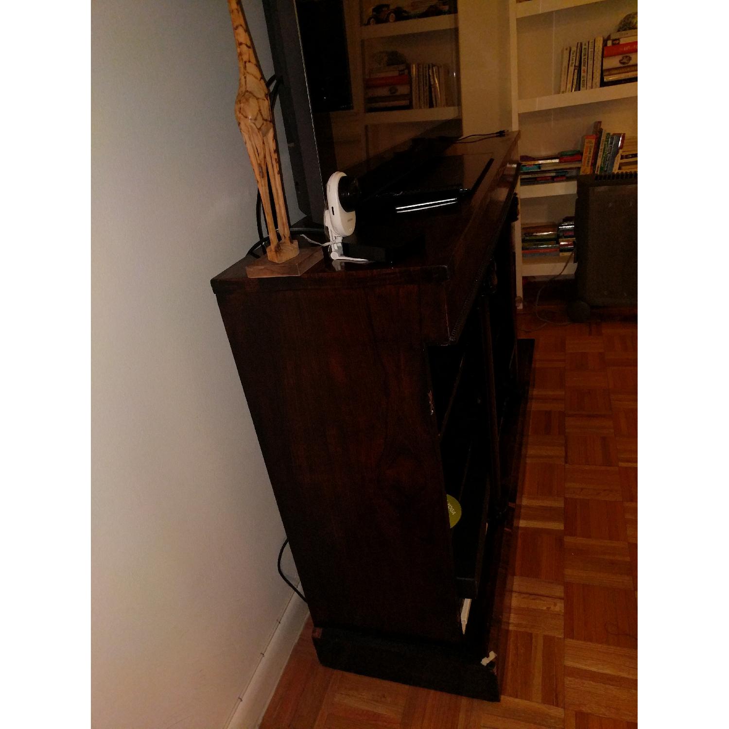 Antique Mid Century Wood Media Console - image-3