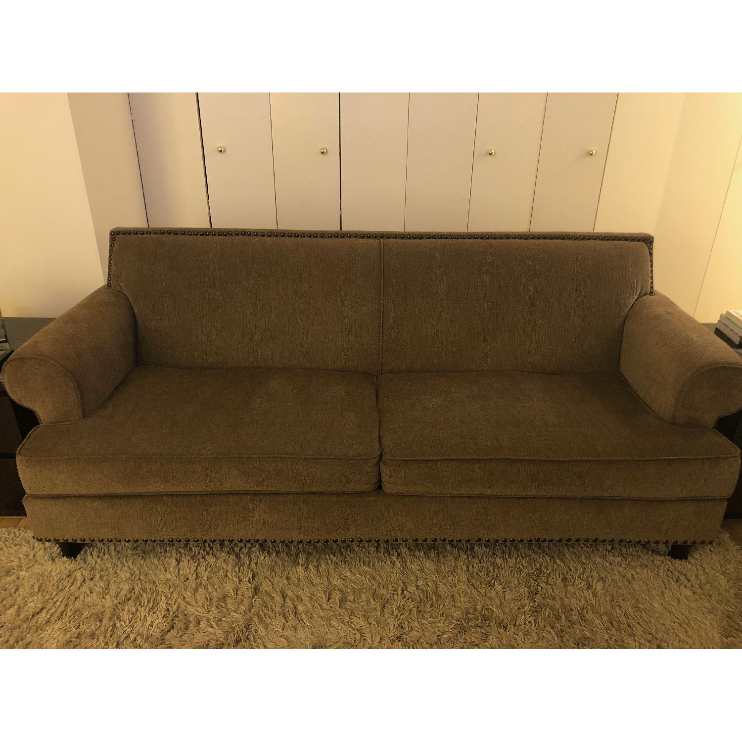 Pier 1 Natural Fabric Sofa - image-2