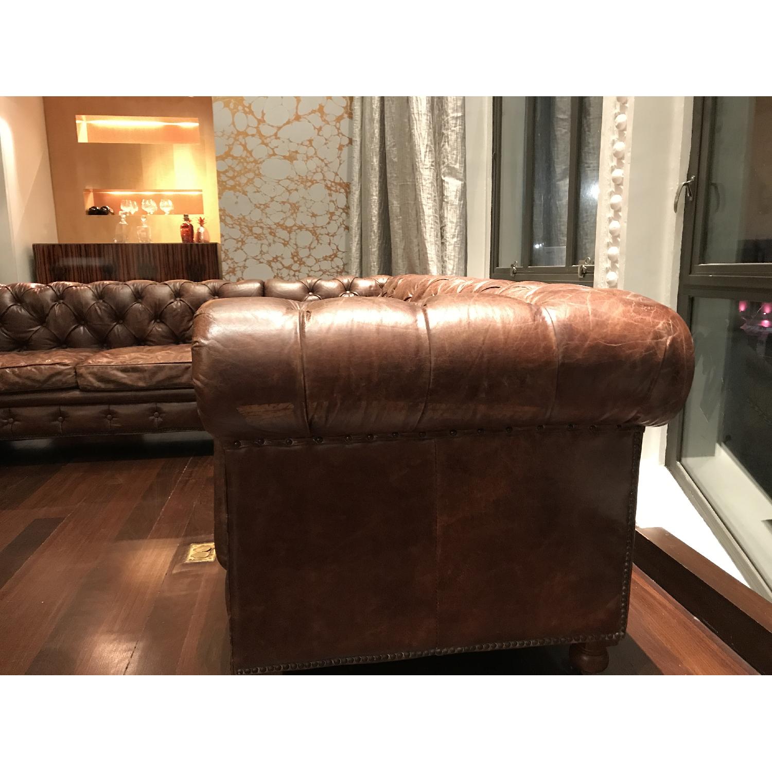 Restoration Hardware Kensington Leather Sectional Sofa - image-3