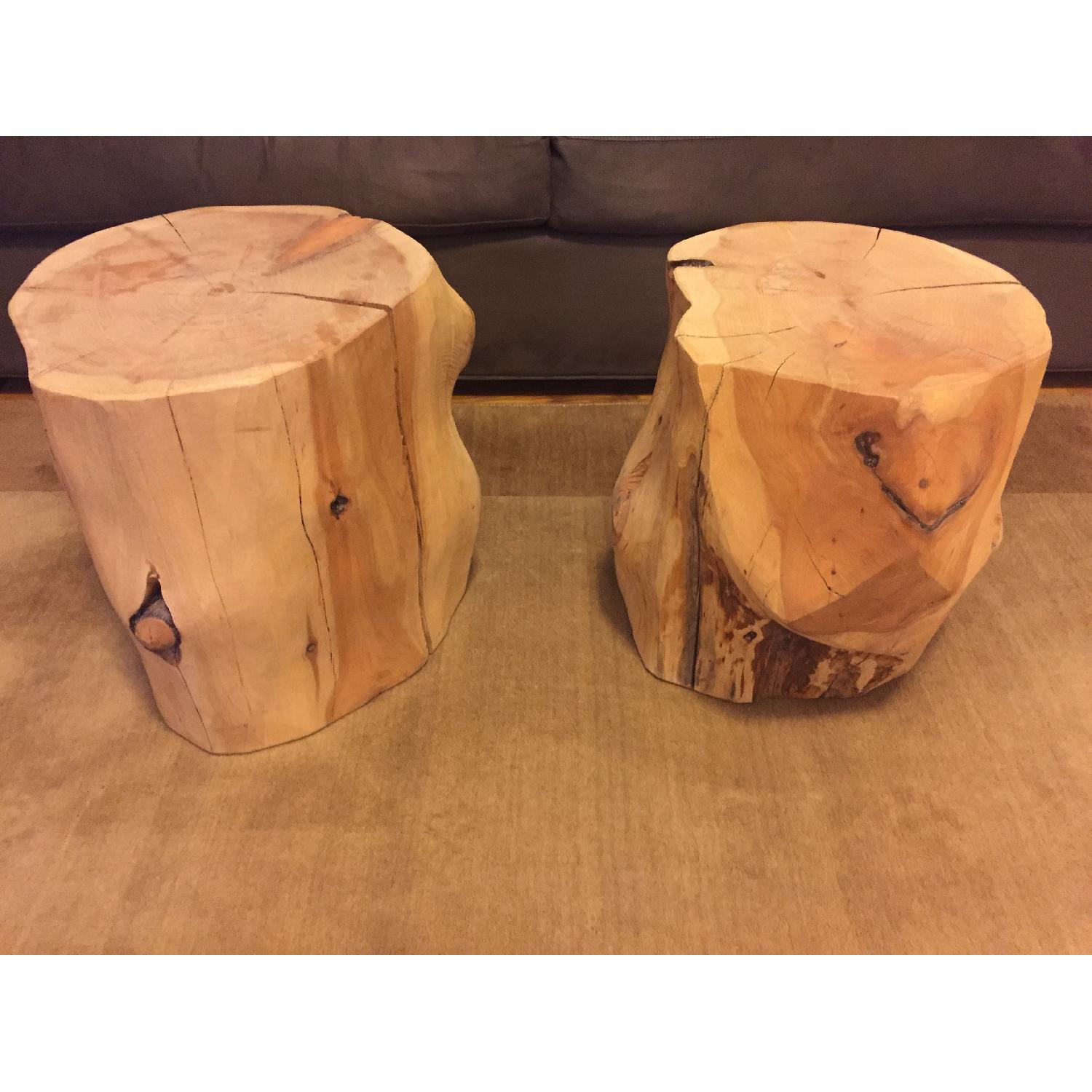 West Elm Tree Stump Side Table AptDeco