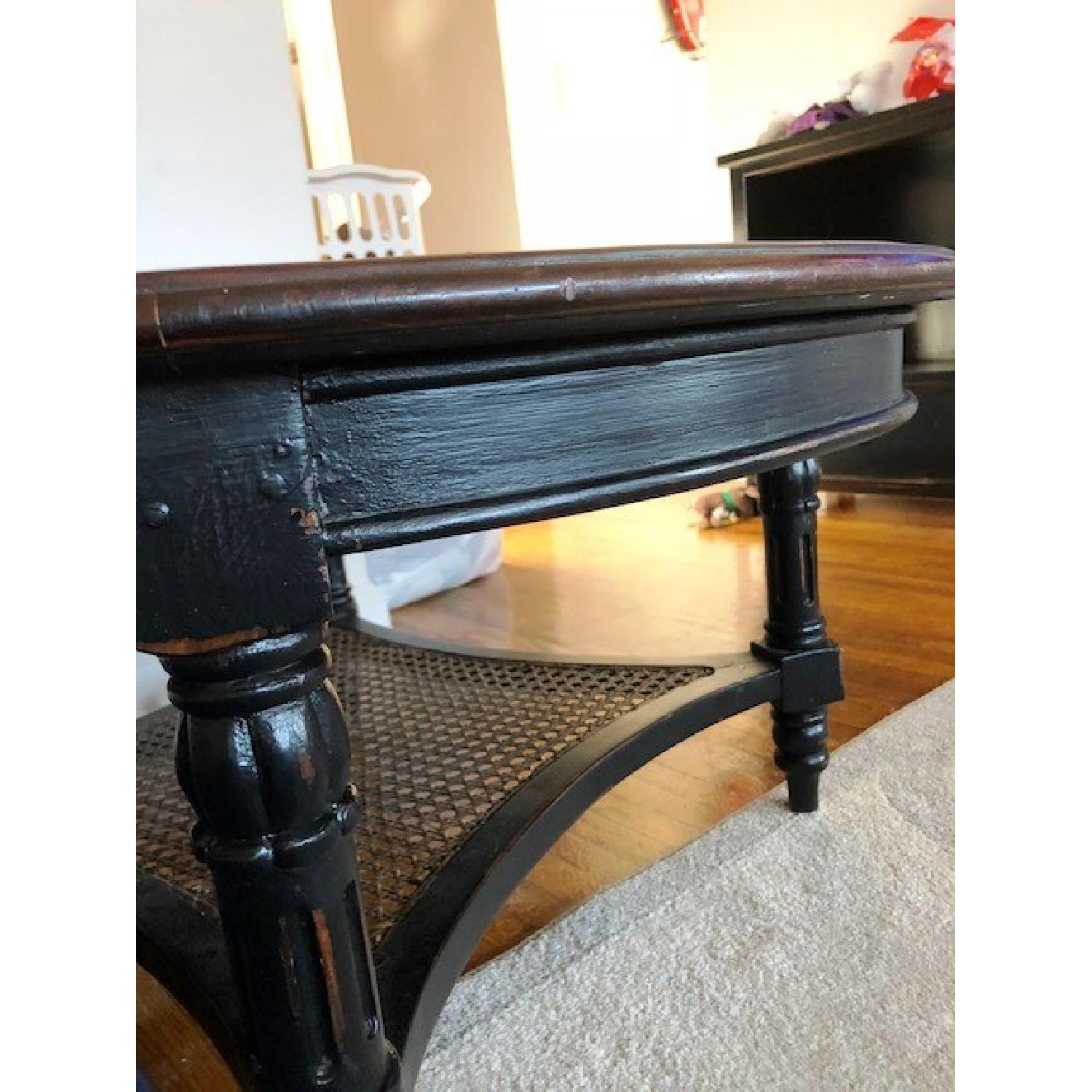 Round Wood Farmhouse Coffee Table - image-4
