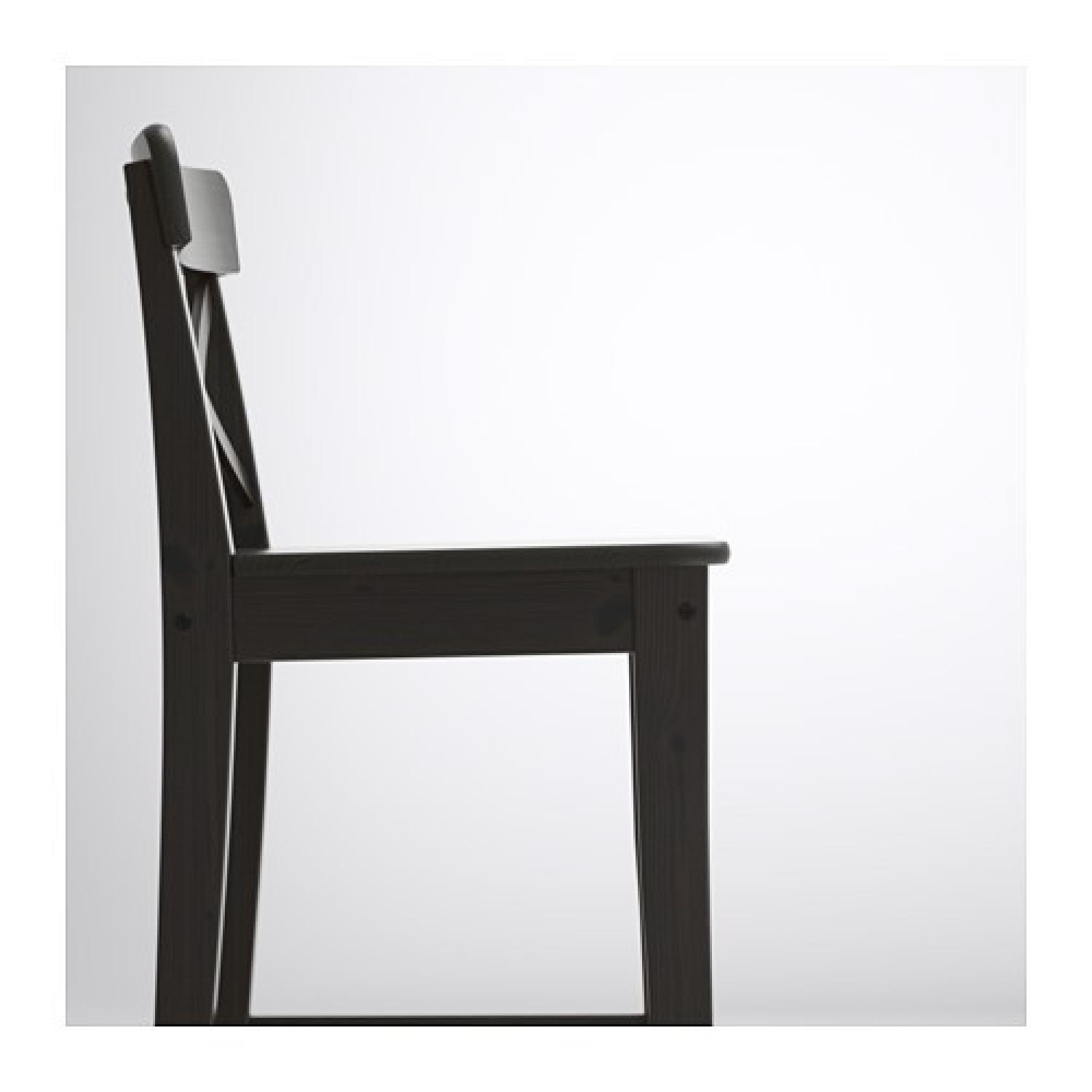 Ikea Ingolf Bar Stool w/ Backrest in Brown-Black - image-3