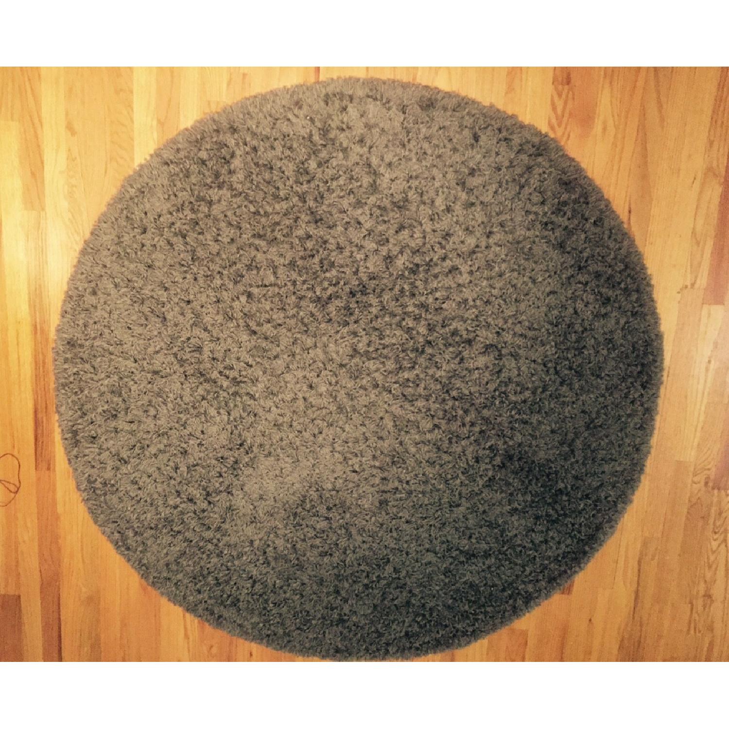 nuLOOM BoboShaggy Round Gray Rug - image-1