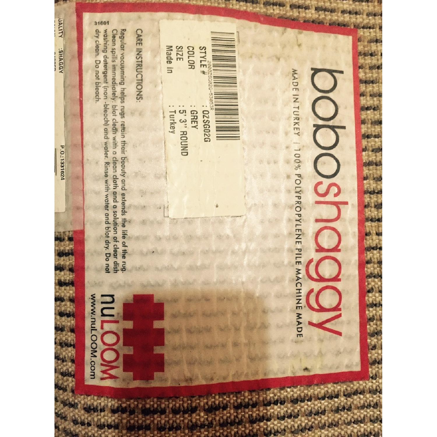 nuLOOM BoboShaggy Round Gray Rug - image-3