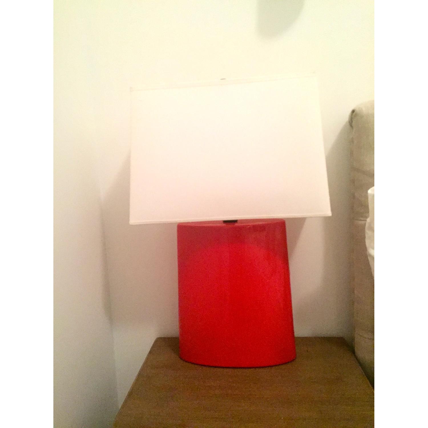 Crate & Barrel Boka Persimmon Table Lamp - image-1