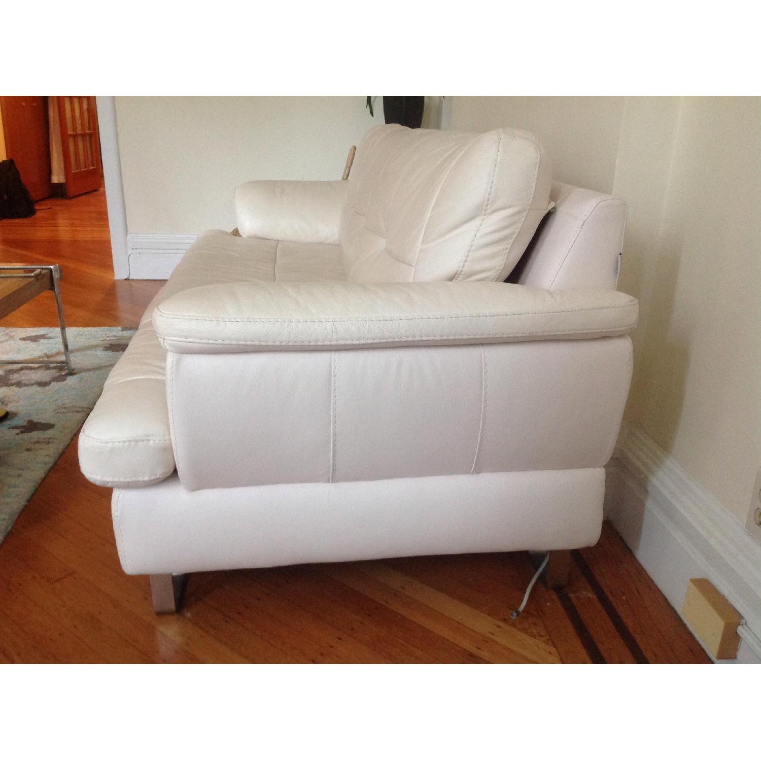 Ashley's Gunter White Leather Sofa - image-2
