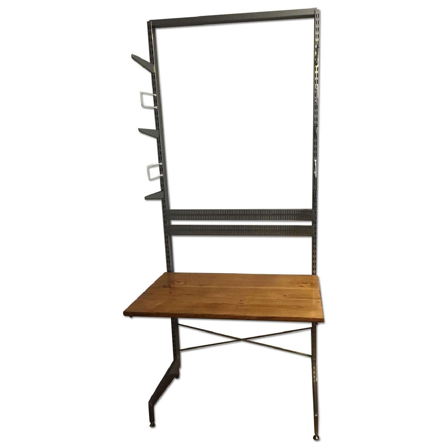 Container Store Elfa Freestanding Desk and Shelving Unit AptDeco