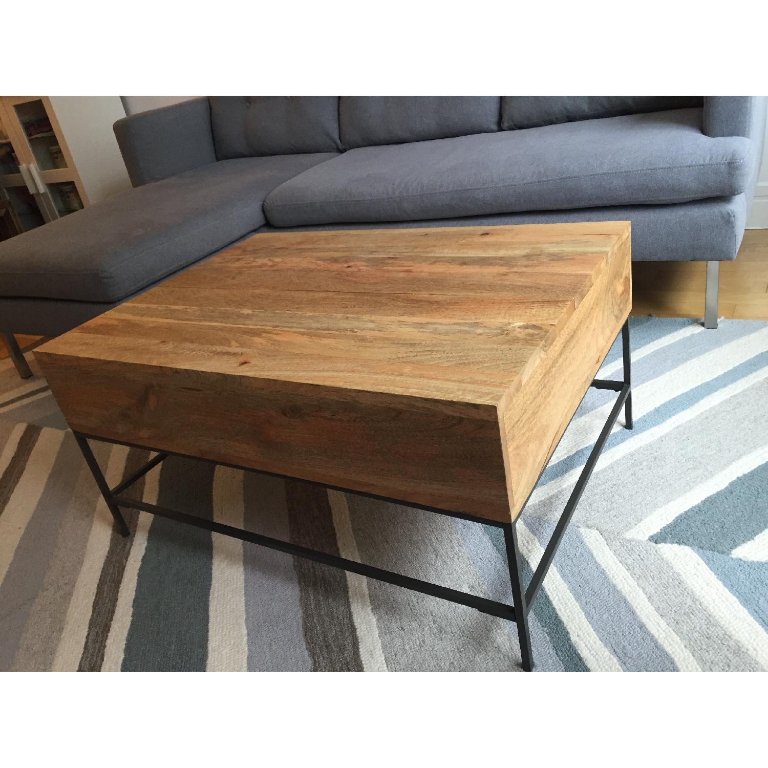 West Elm Industrial Storage Raw Mango Small Coffee Table - image-1