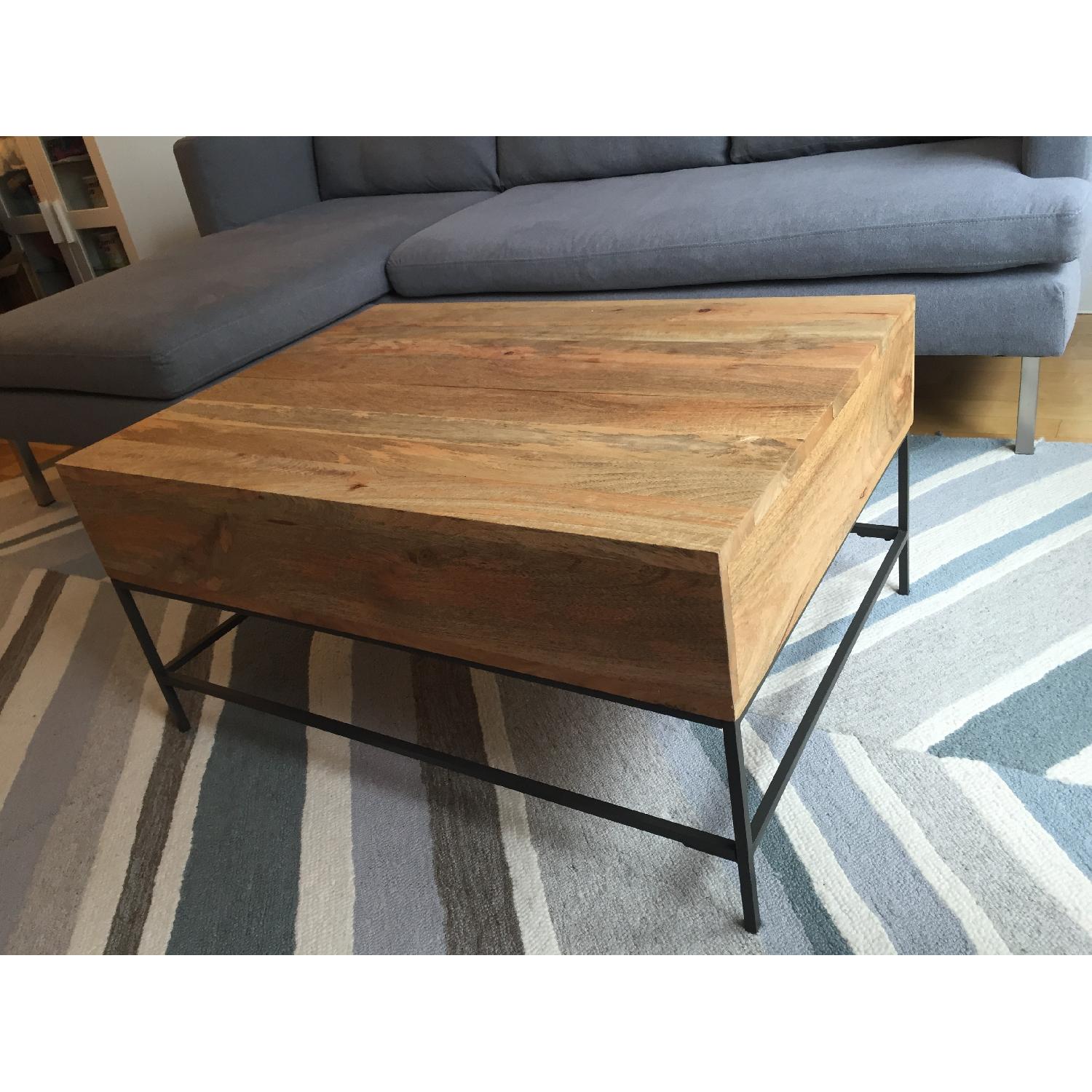 West Elm Industrial Storage Raw Mango Small Coffee Table - image-7