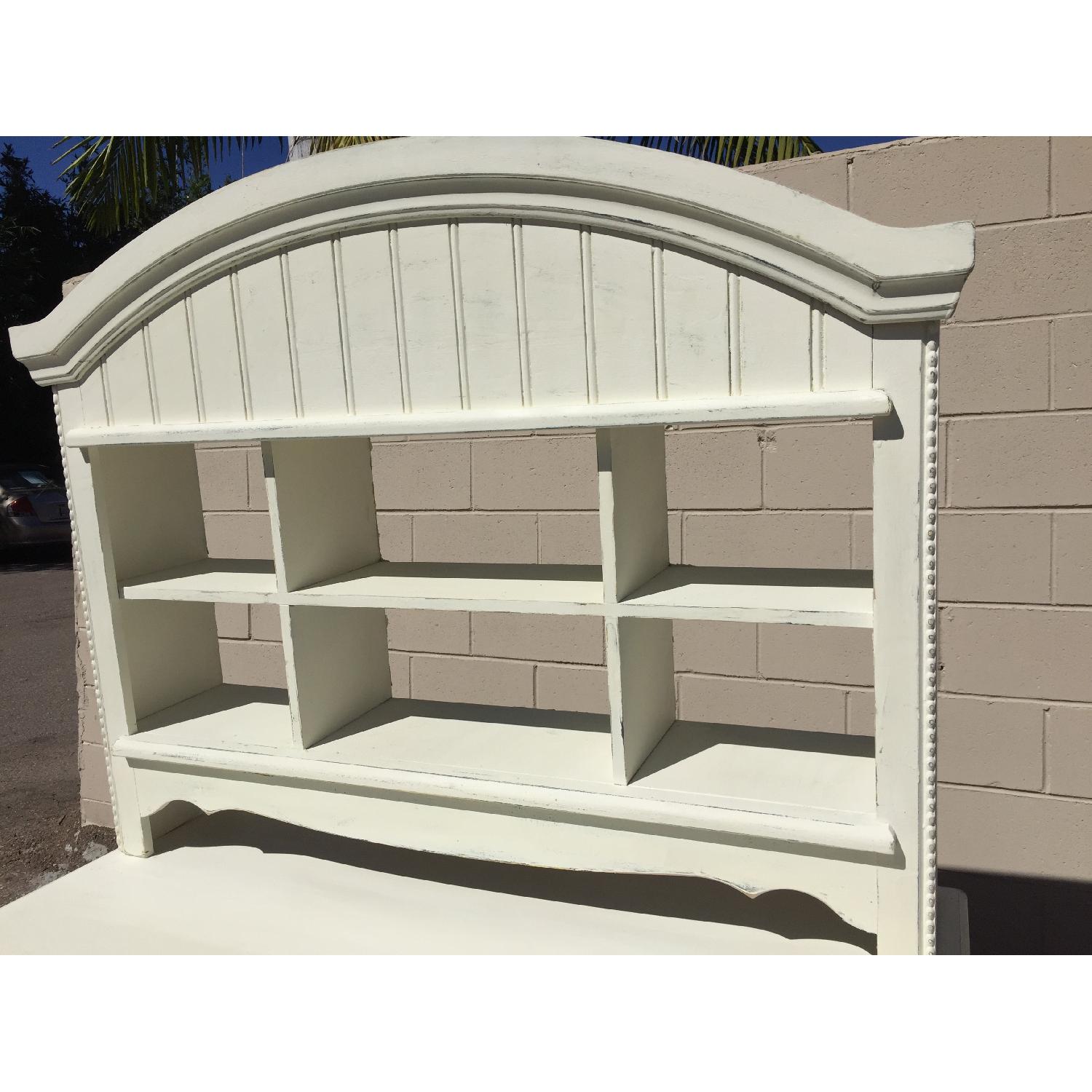 Cottage Style Desk w/ Hutch - image-1