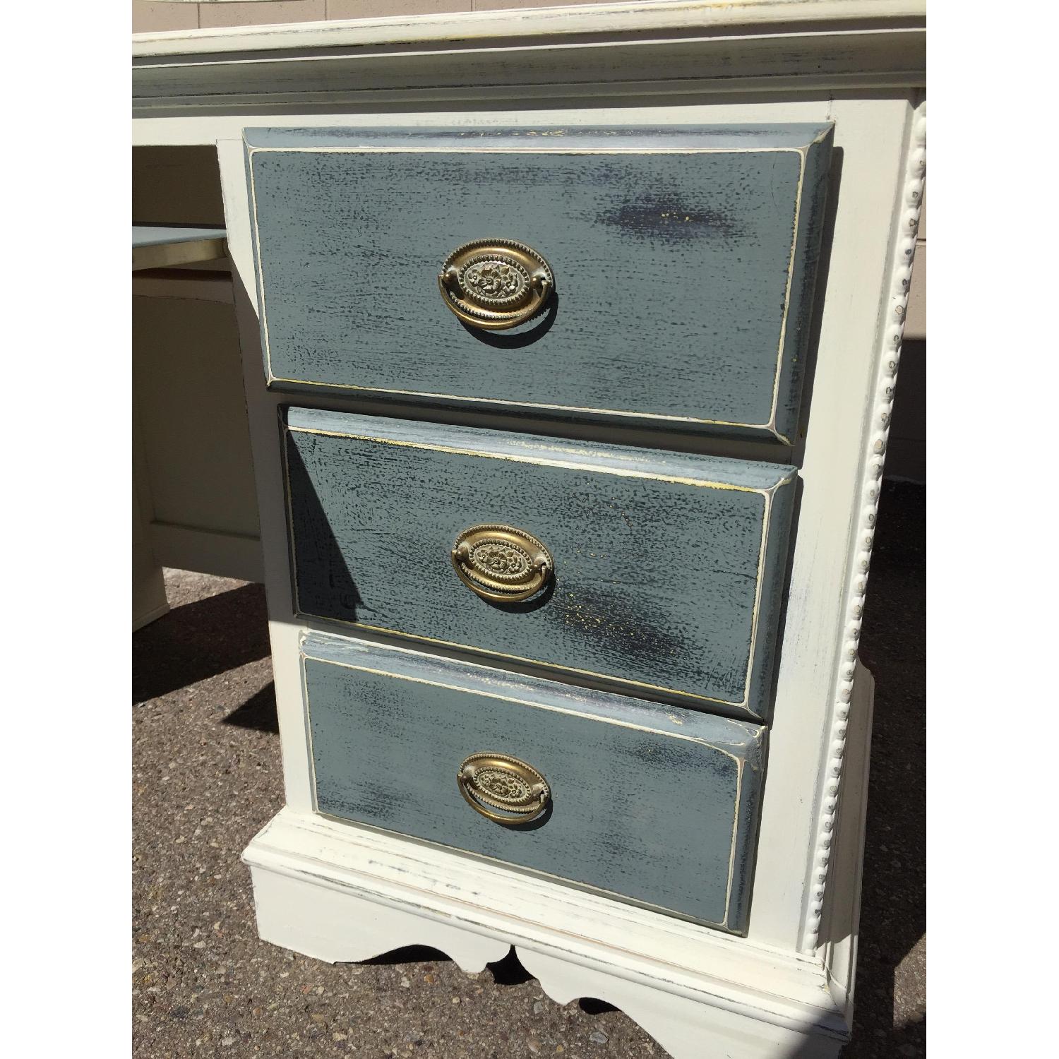 Cottage Style Desk w/ Hutch - image-2