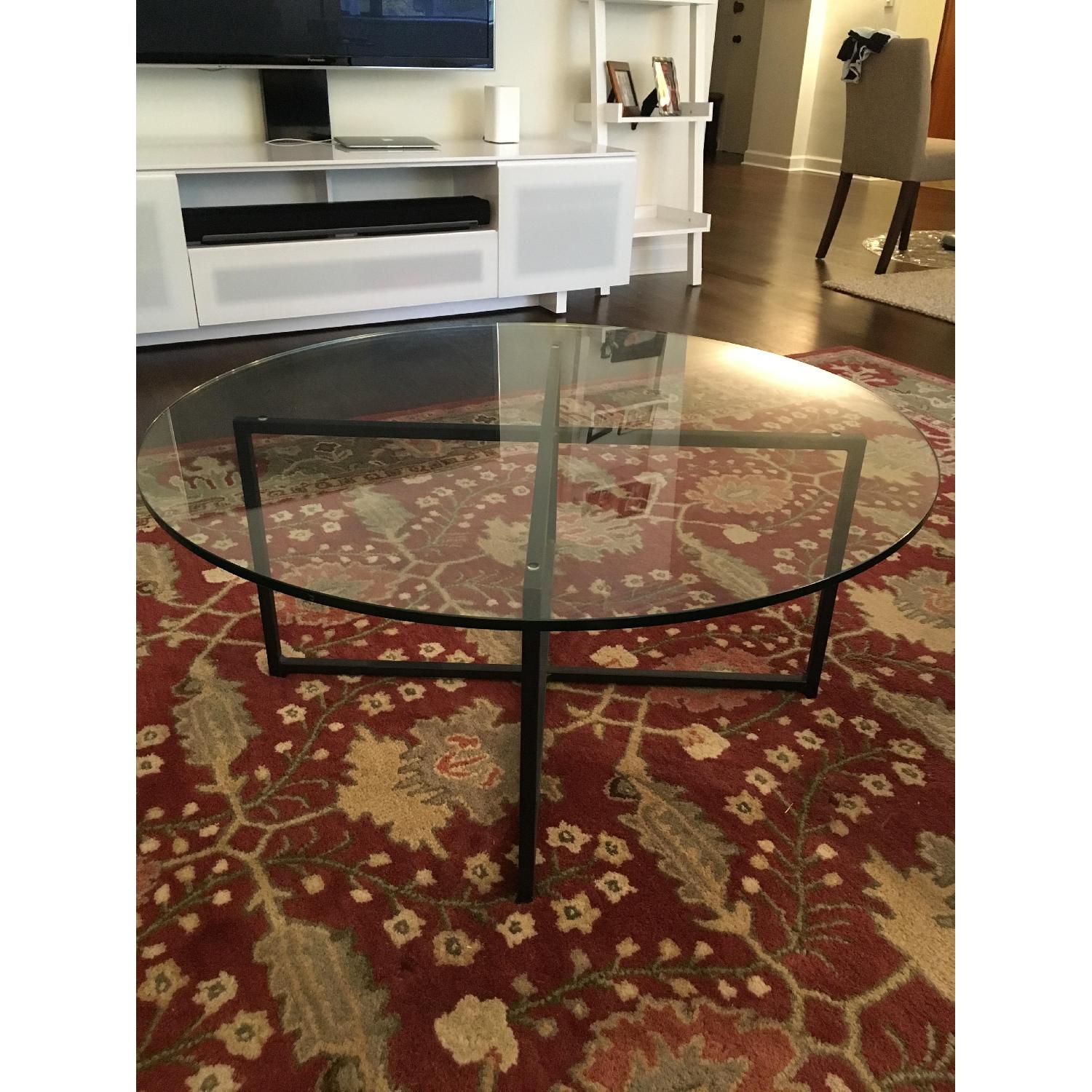 Room And Board Steel Base Coffee Table - image-1