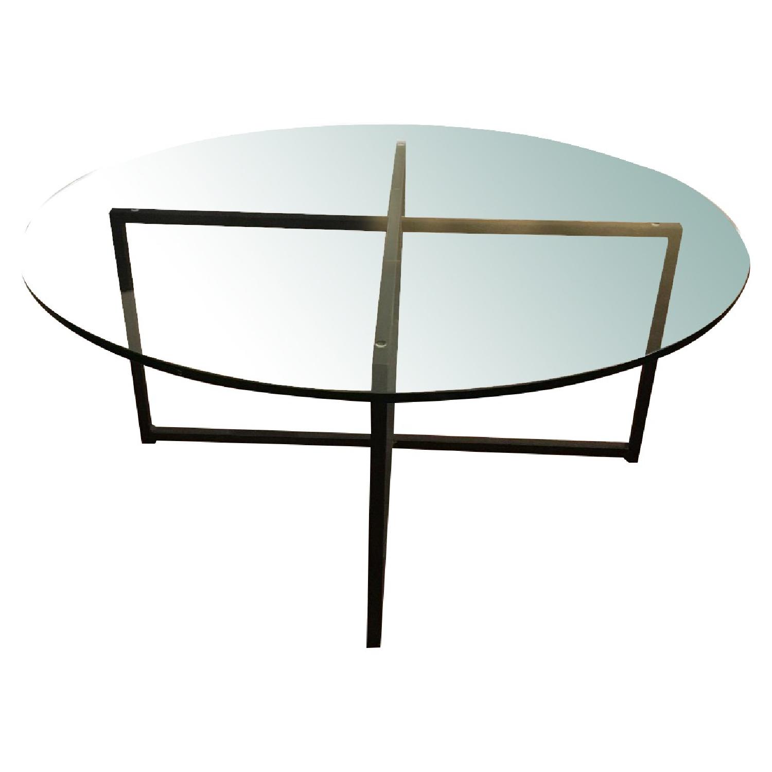 Room And Board Steel Base Coffee Table - image-0