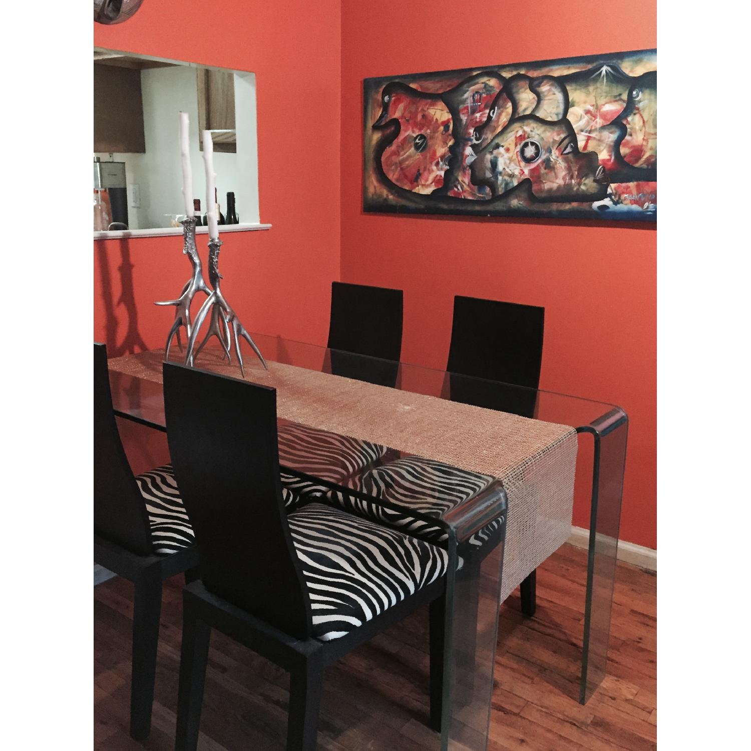 Modern Crystal Glass Dining Table - image-4