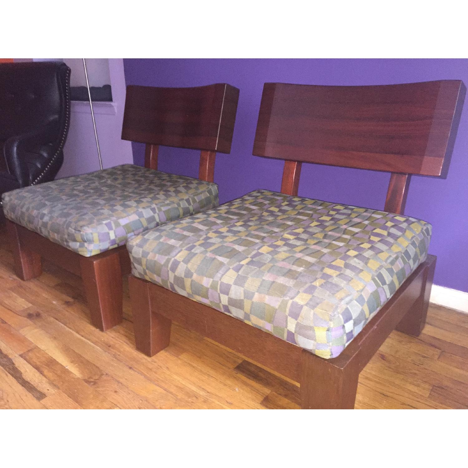 Mid Century Modern Low Profile Chairs - Pair - image-3