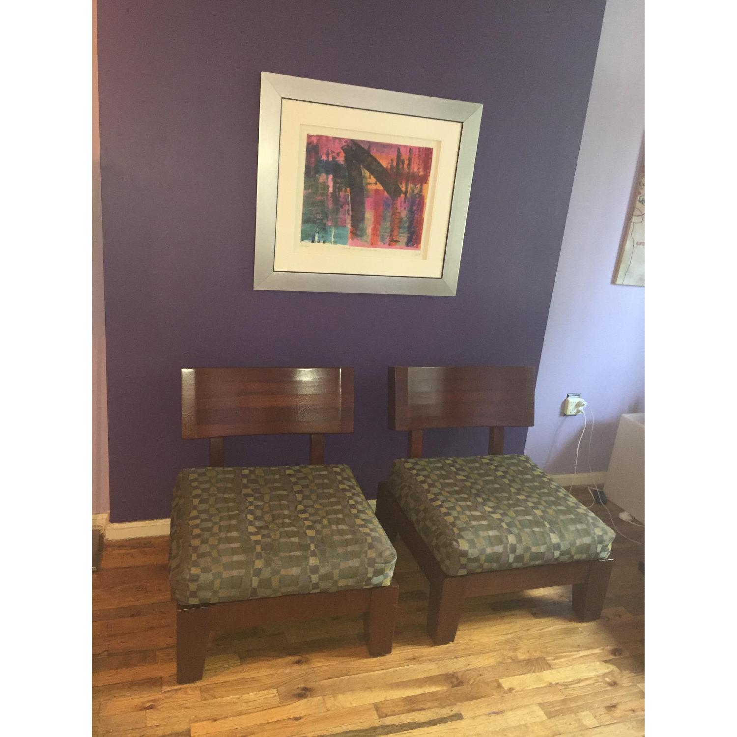 Mid Century Modern Low Profile Chairs - Pair - image-4