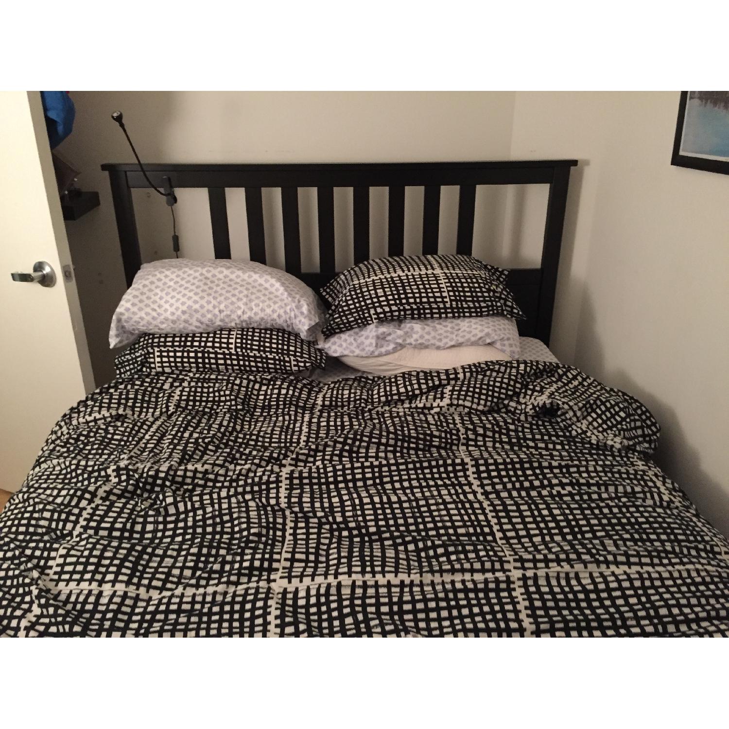 Ikea Hemnes Queen Size Bed Frame in Black AptDeco