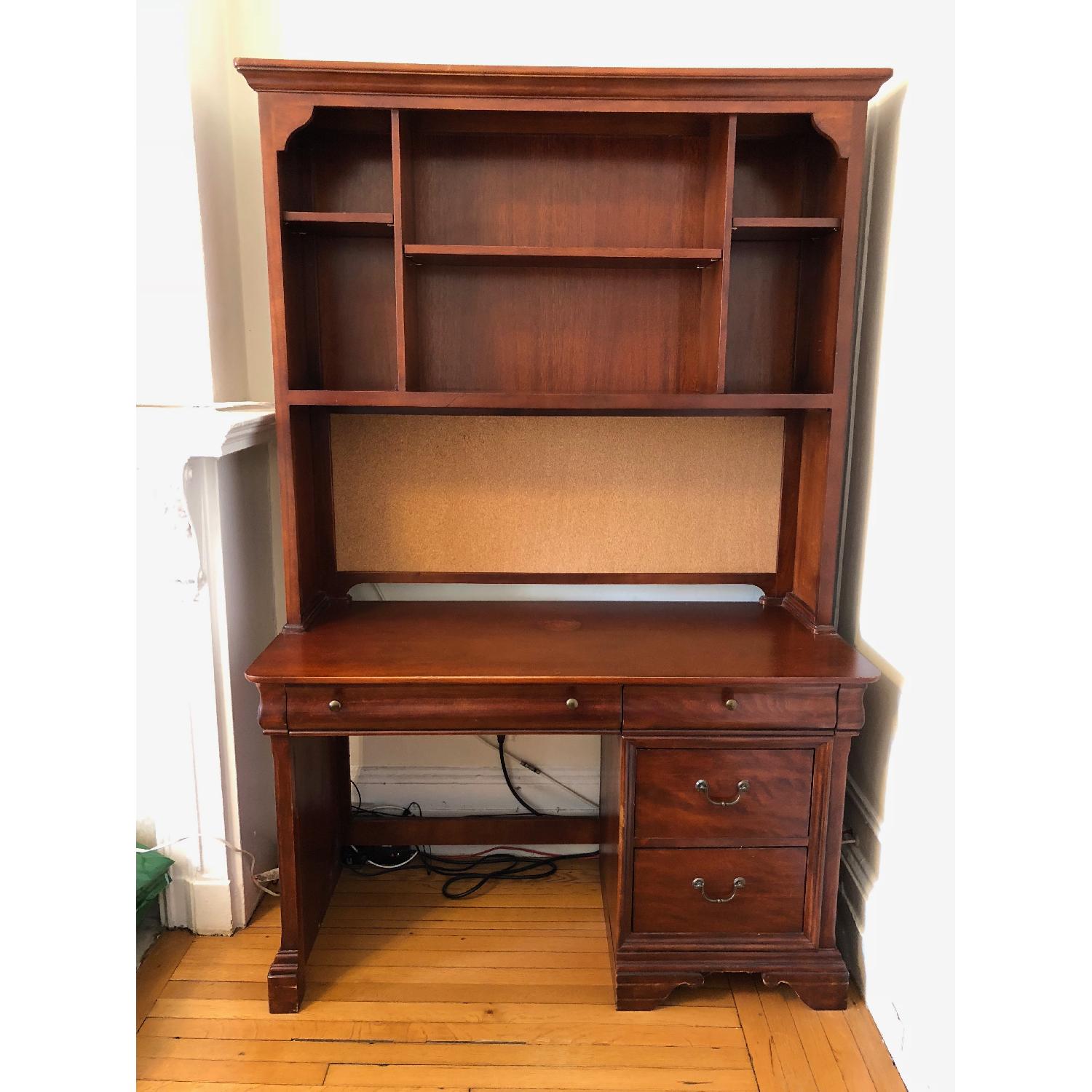 Raymour & Flanigan Computer Desk w/ Hutch AptDeco