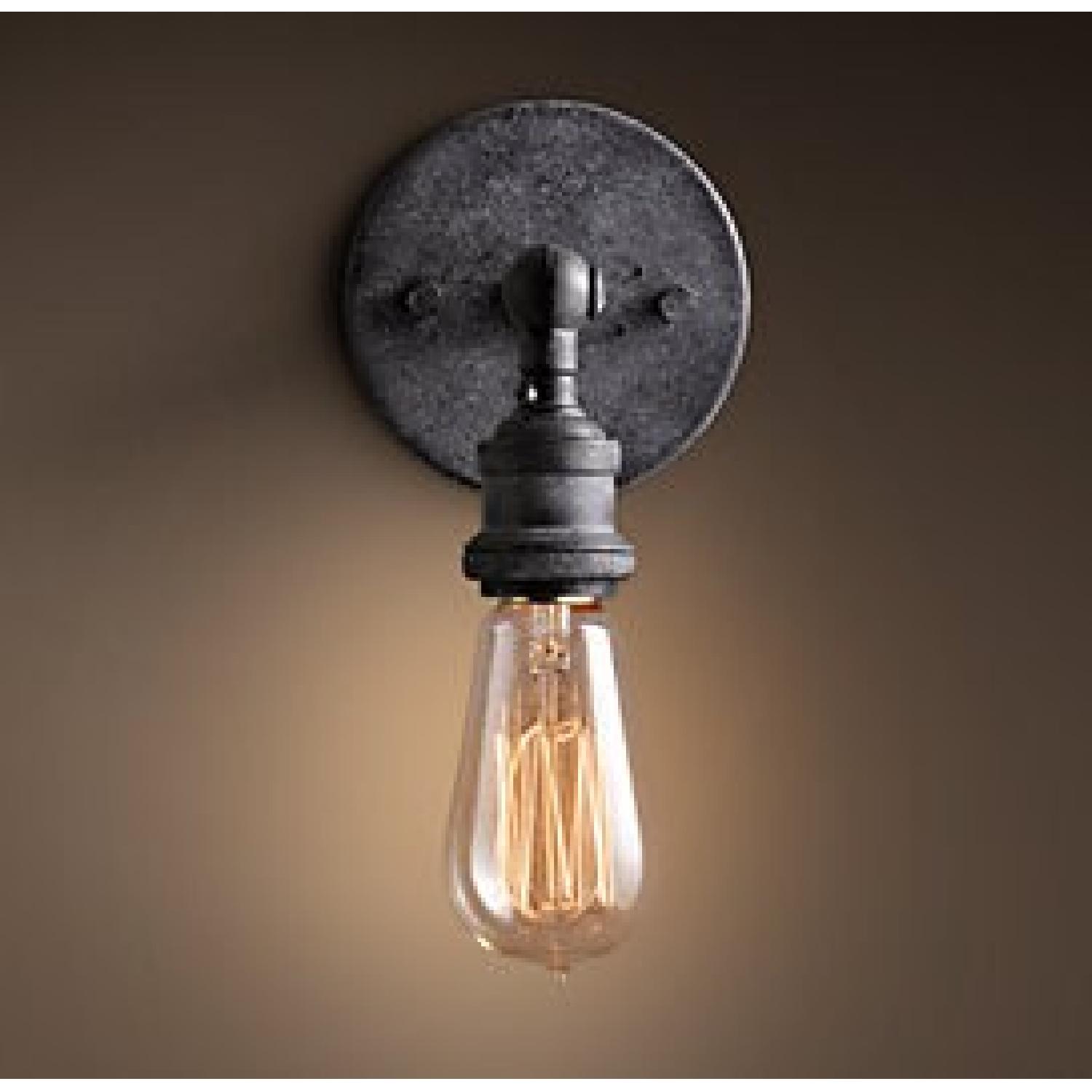 Restoration Hardware 20th C. Factory Filament Bare Bulb Sconce - image-1