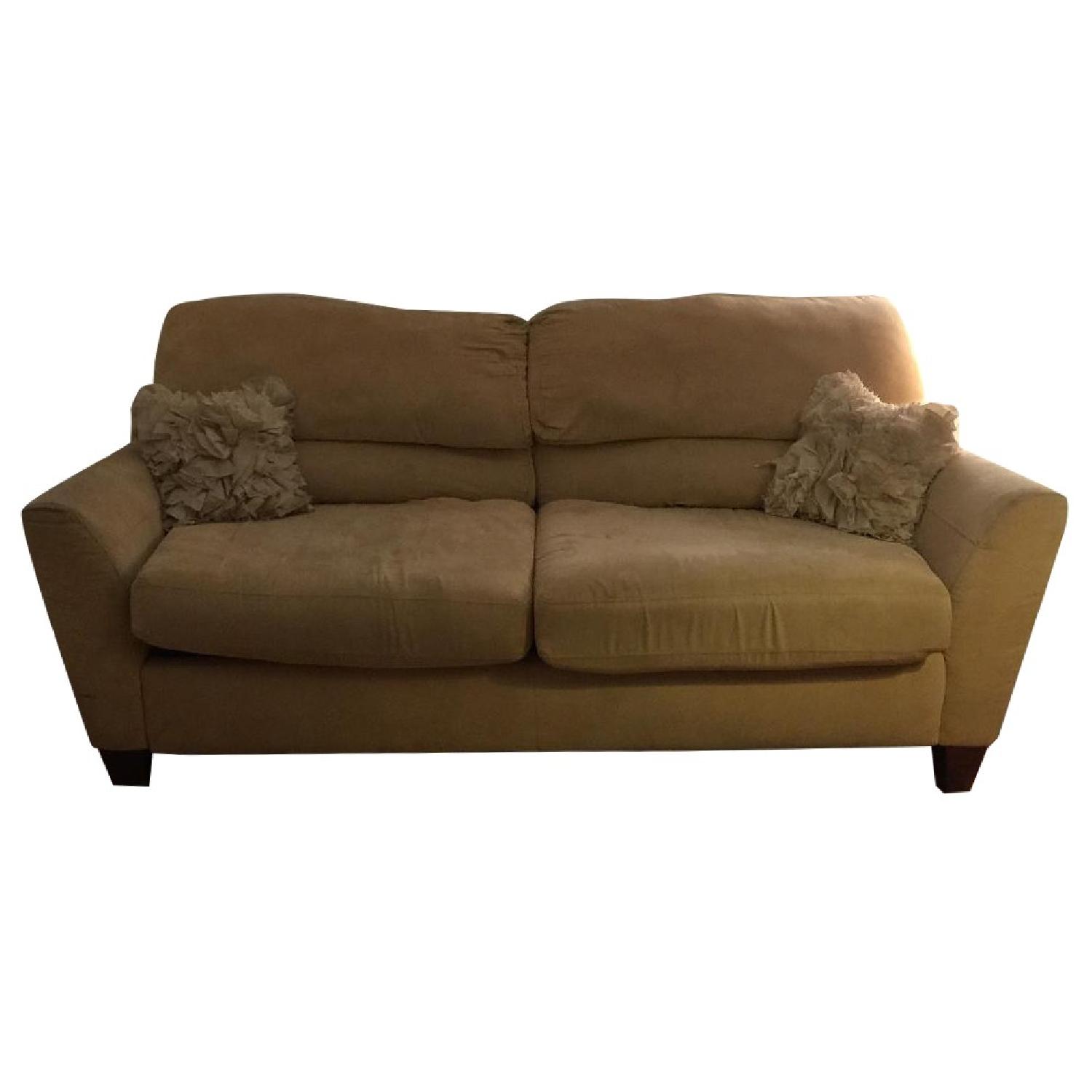 Albany Industries Yellow Sleeper Sofa - image-0