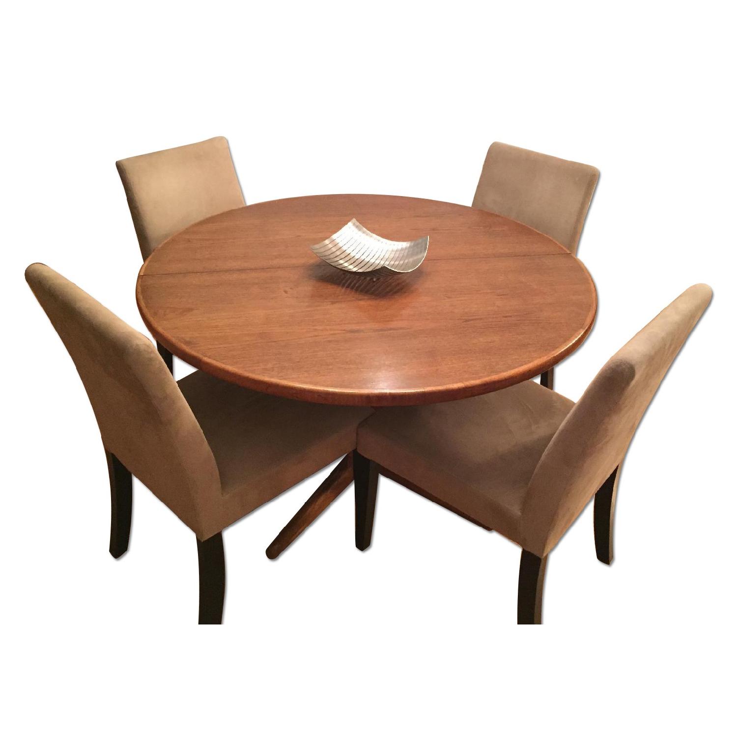 Wooden Dining Table w/ Extension Leaf - AptDeco