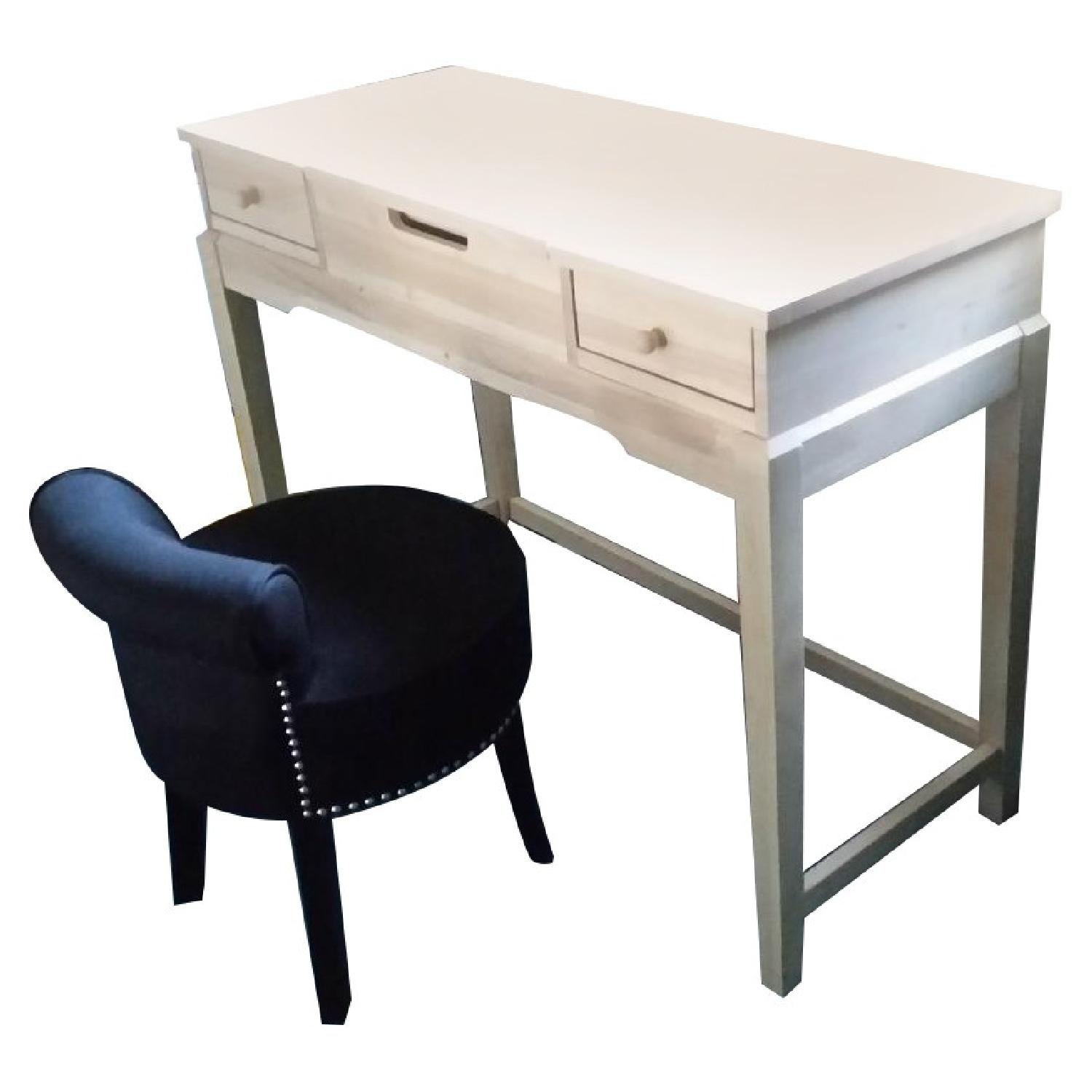 Kohls Wood Vanity Table w/ Chair AptDeco
