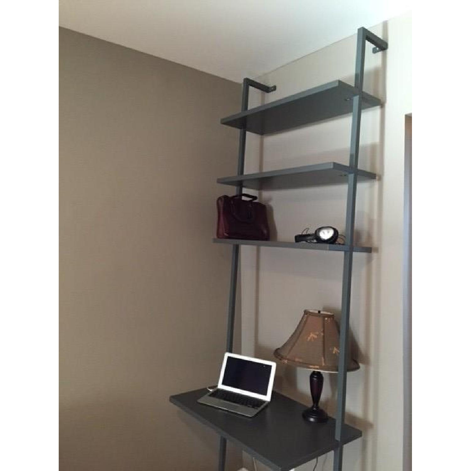 Crate & Barrel Stairway Grey Desk - image-1