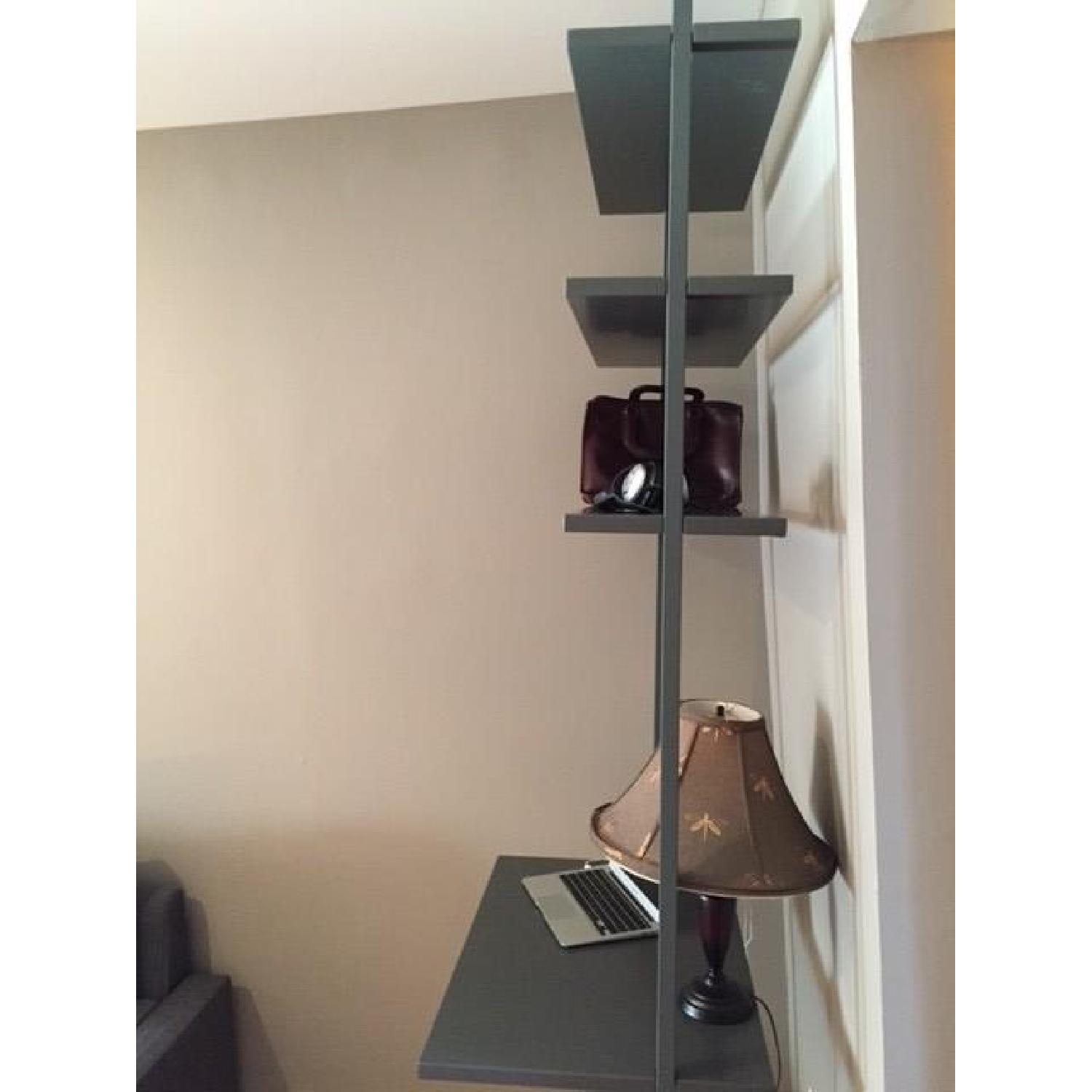 Crate & Barrel Stairway Grey Desk - image-2