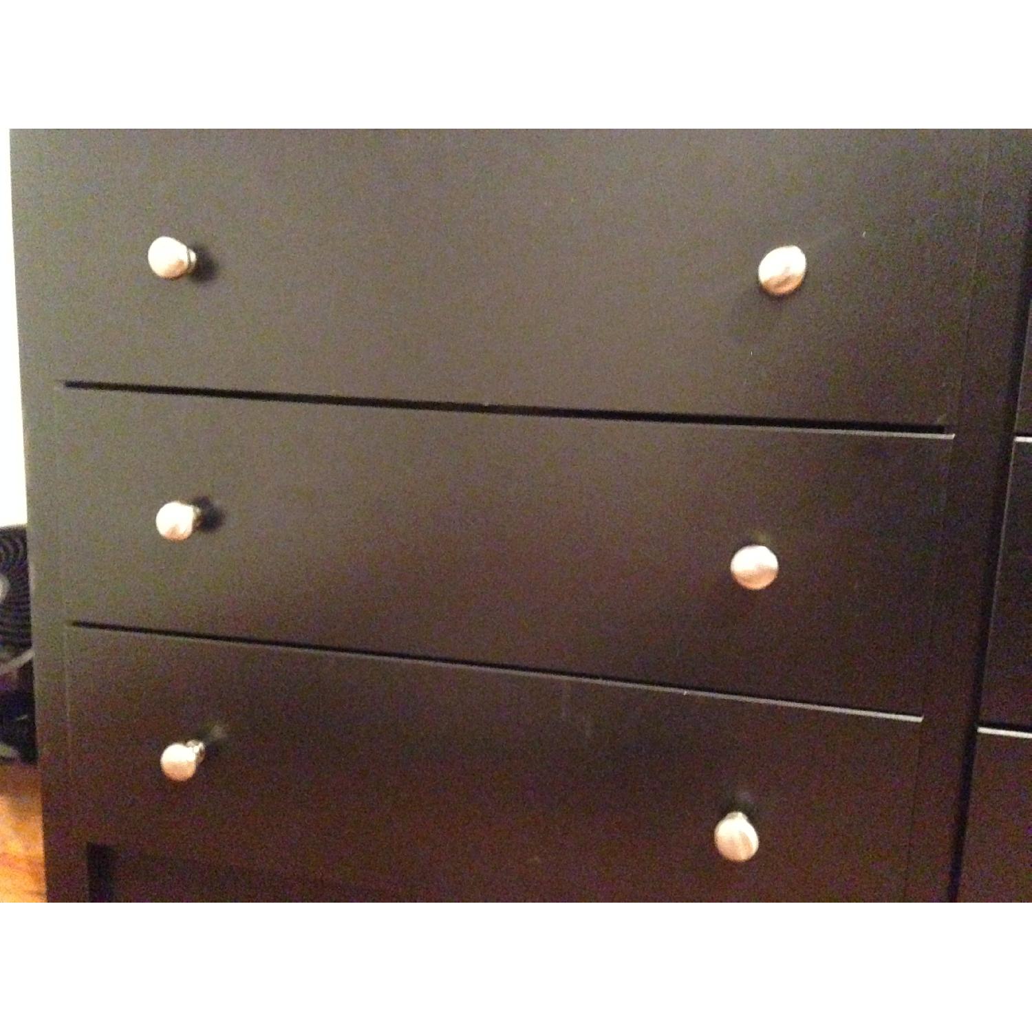 Black/Silver 6-Drawer Dresser - image-3
