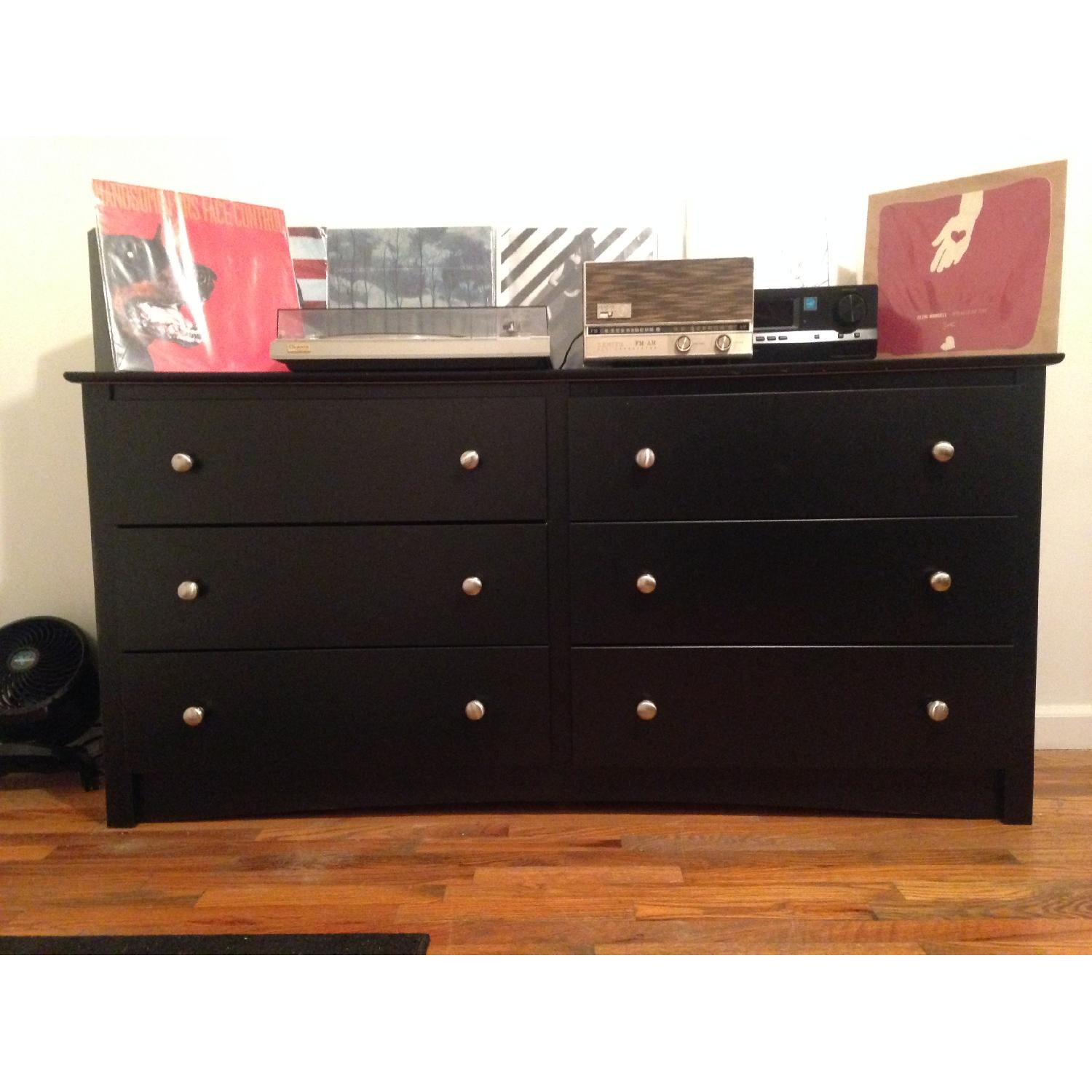 Black/Silver 6-Drawer Dresser - image-4