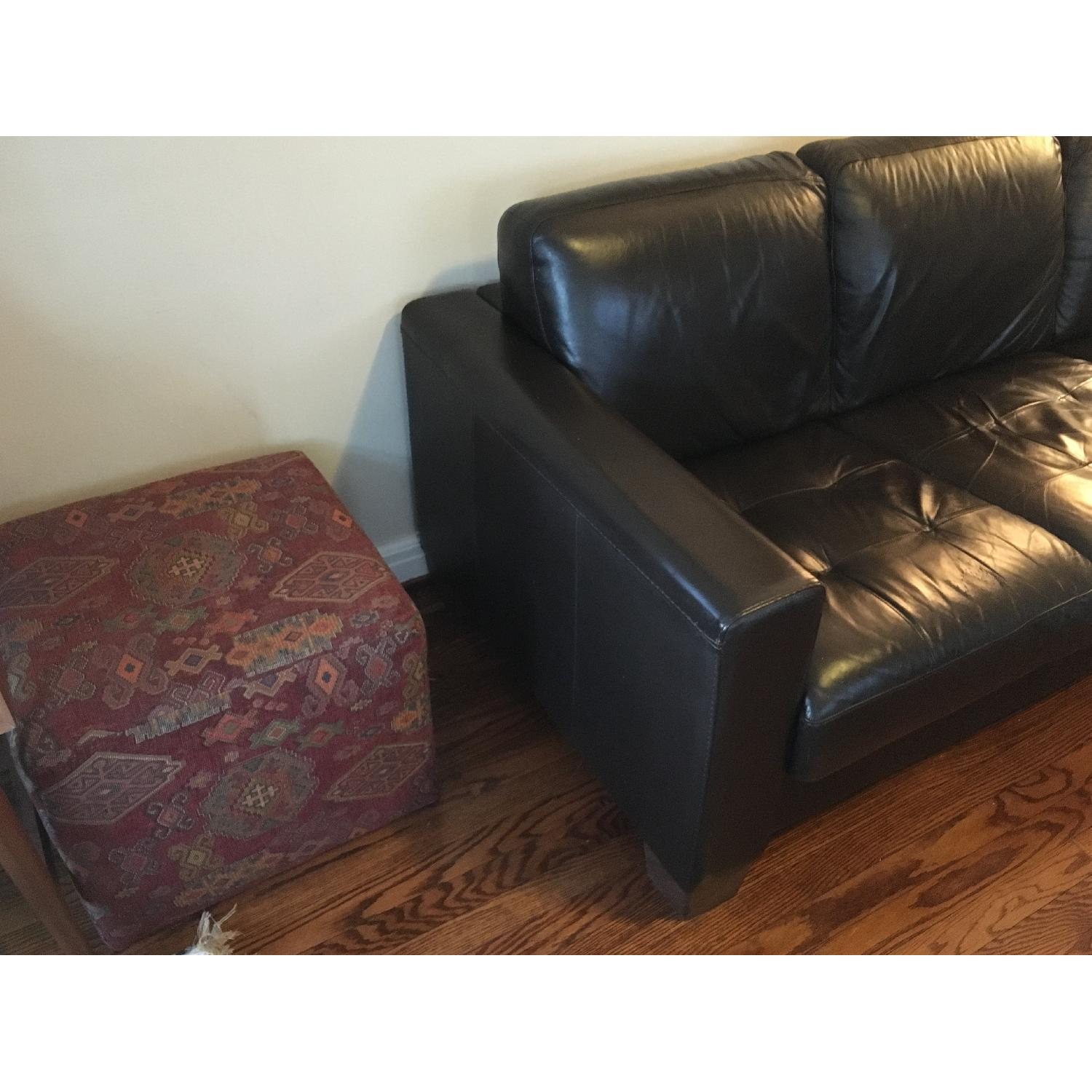 Sofitalia Black Leather Sofa - image-1