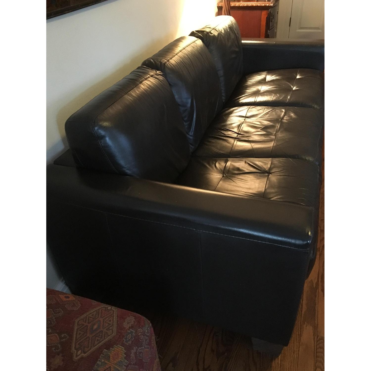 Sofitalia Black Leather Sofa - image-3