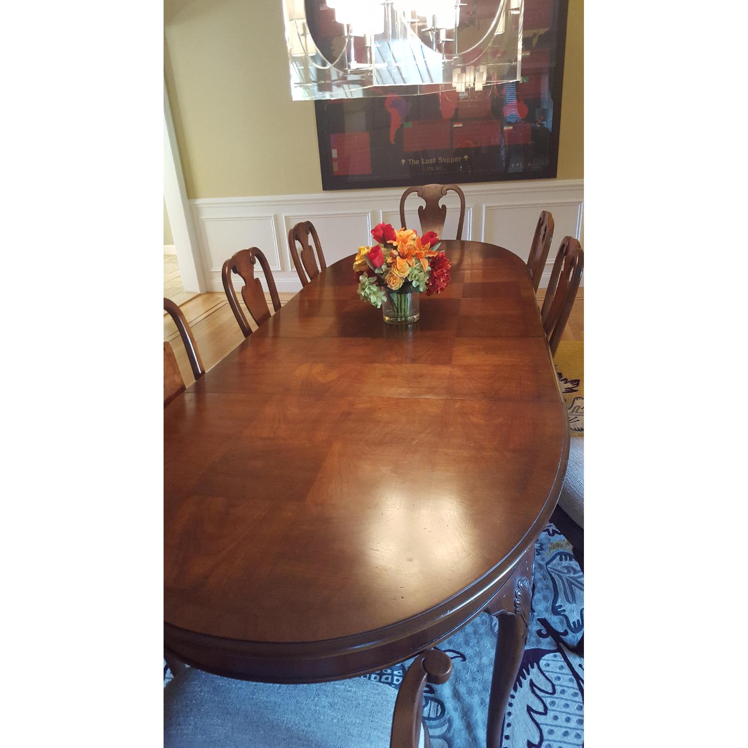 Henredon Walnut Dining Table w/ 8 Chairs - image-2