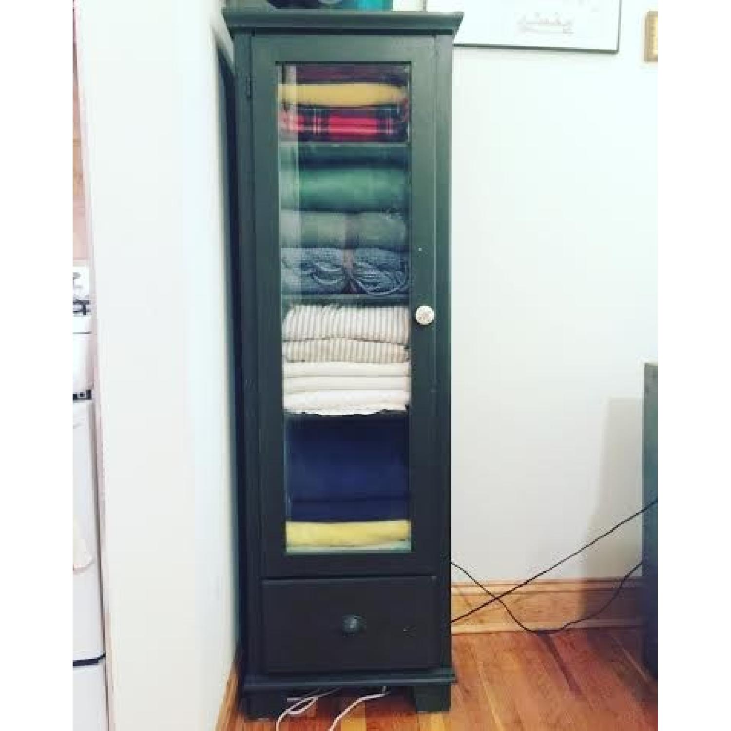Ikea Hemnes Cabinet With Panel Glass Door Aptdeco