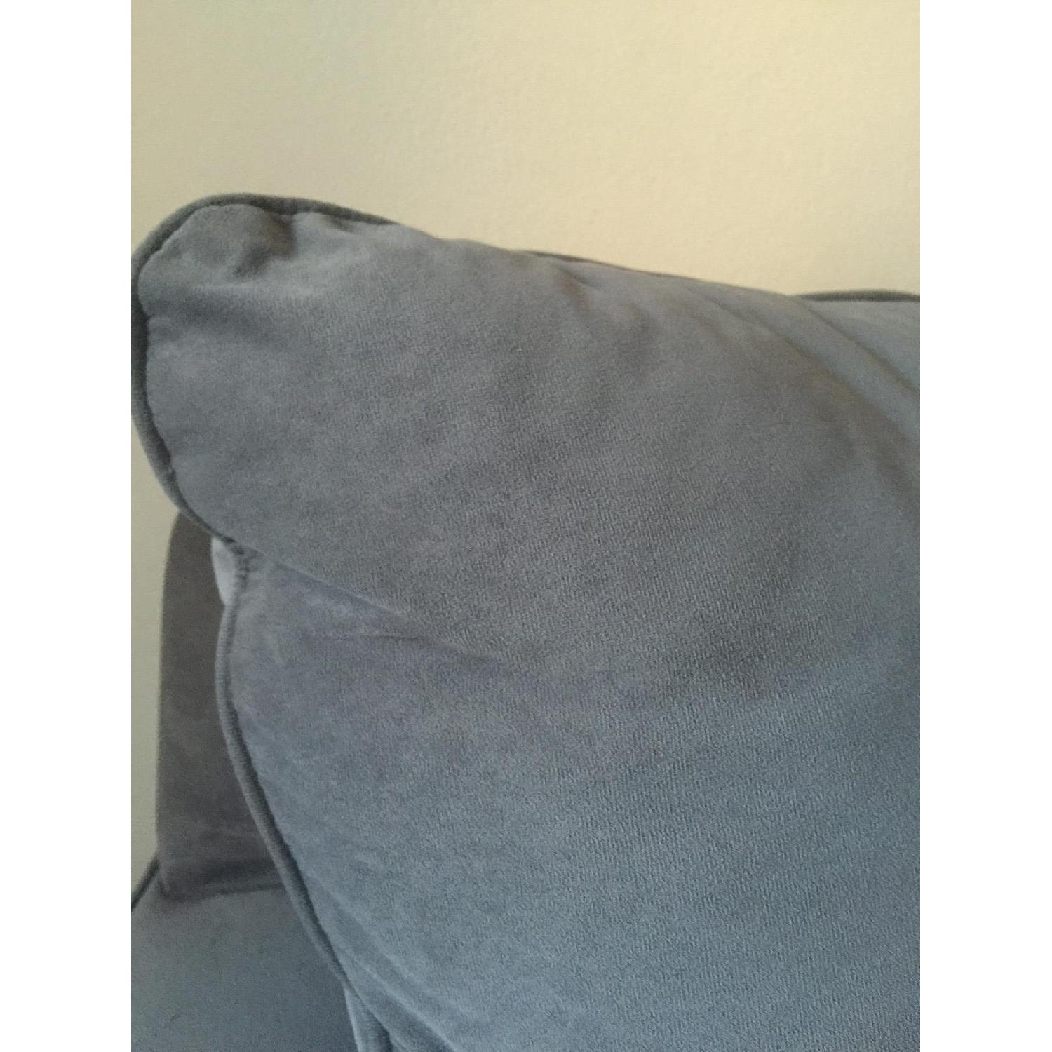 Bob's Furniture Grey Suede Sofa - image-5