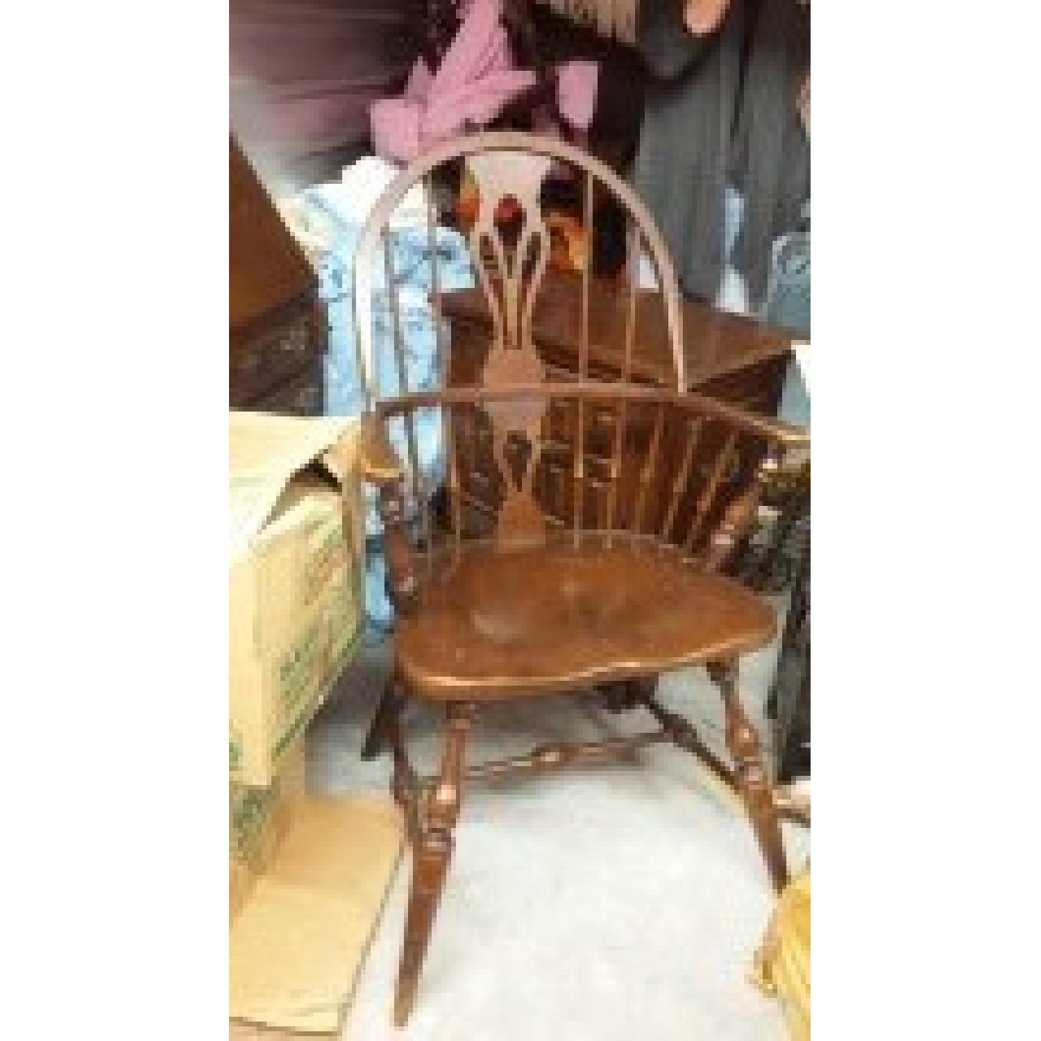 Vintage Secretary Desk w/ High Backed Chair + 2 Cabinets - image-4