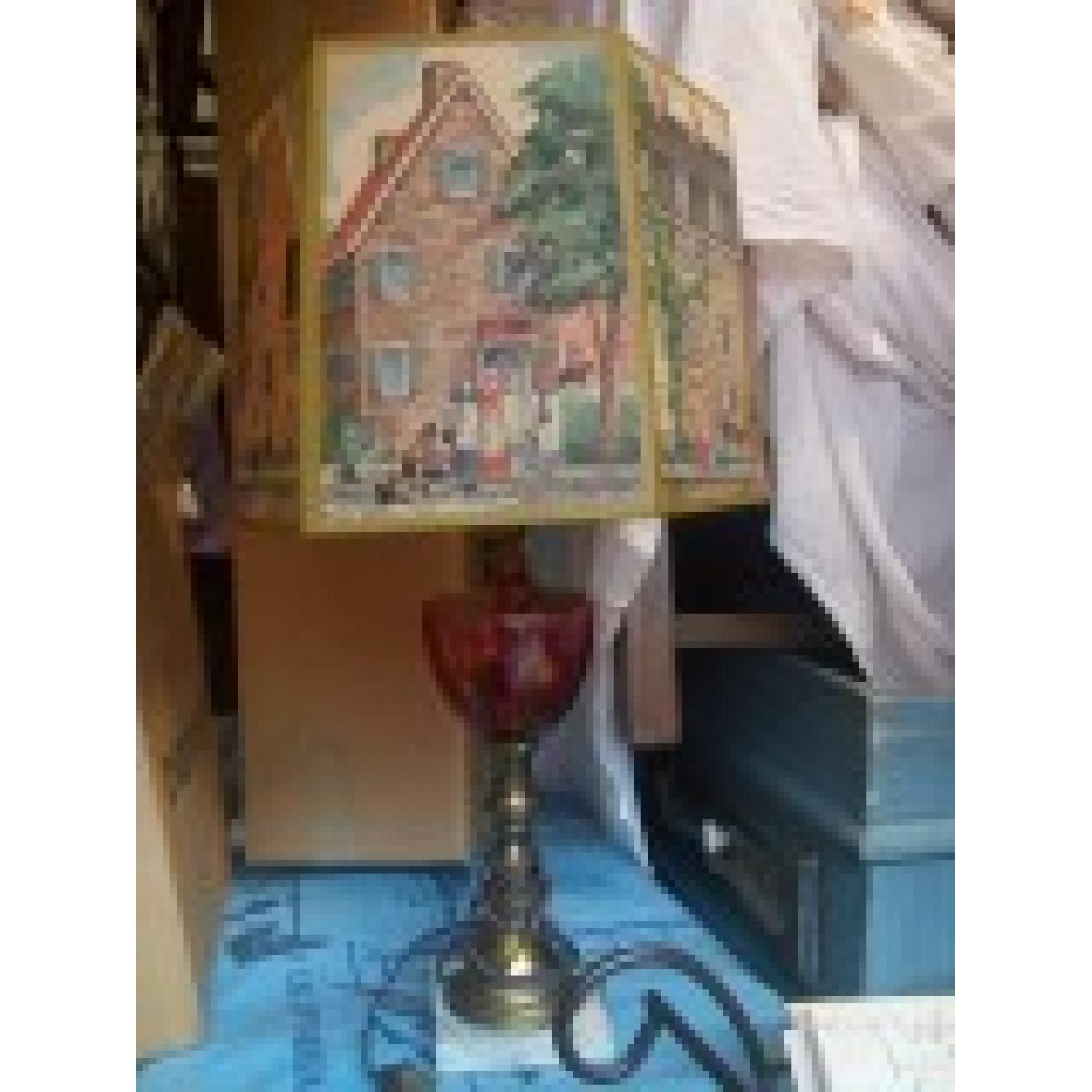 Vintage Secretary Desk w/ High Backed Chair + 2 Cabinets - image-8