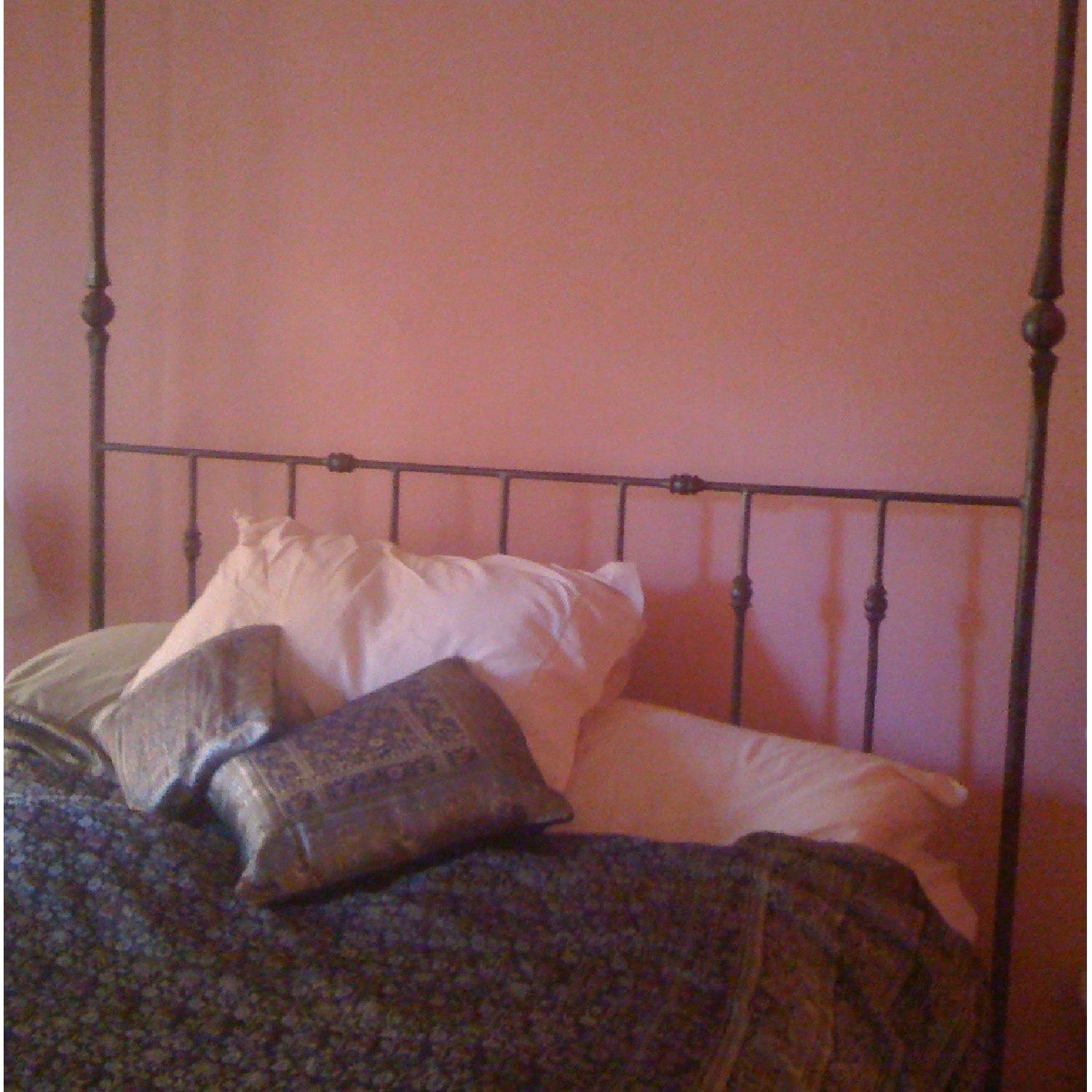 Wrought Iron Queen Canopy Bed - image-1