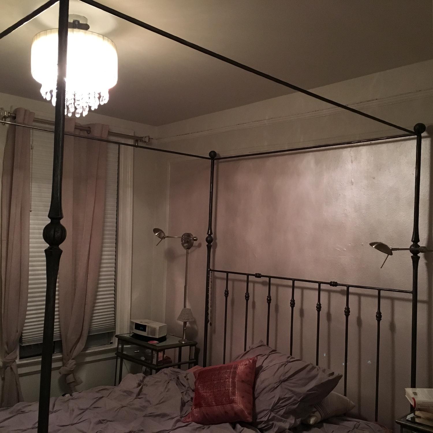 Wrought Iron Queen Canopy Bed - image-2