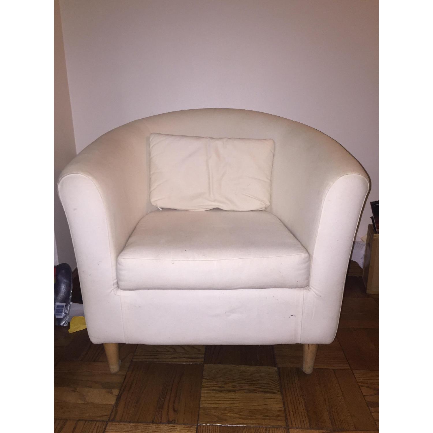 Ikea Off-White Tullsta Armchair - image-1