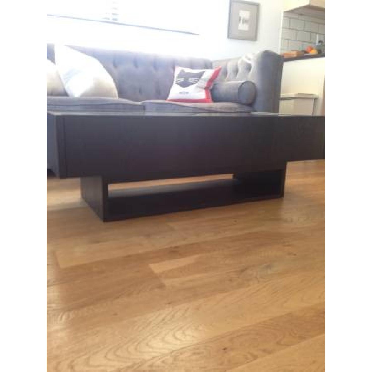 Ikea Storage Coffee Table with Glass Top - image-5