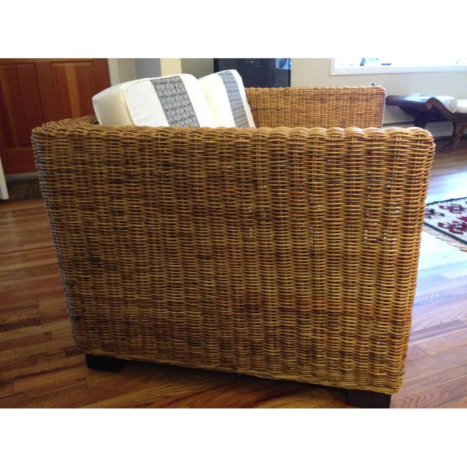 Indonesian Rattan Sofa + Loveseat - image-1