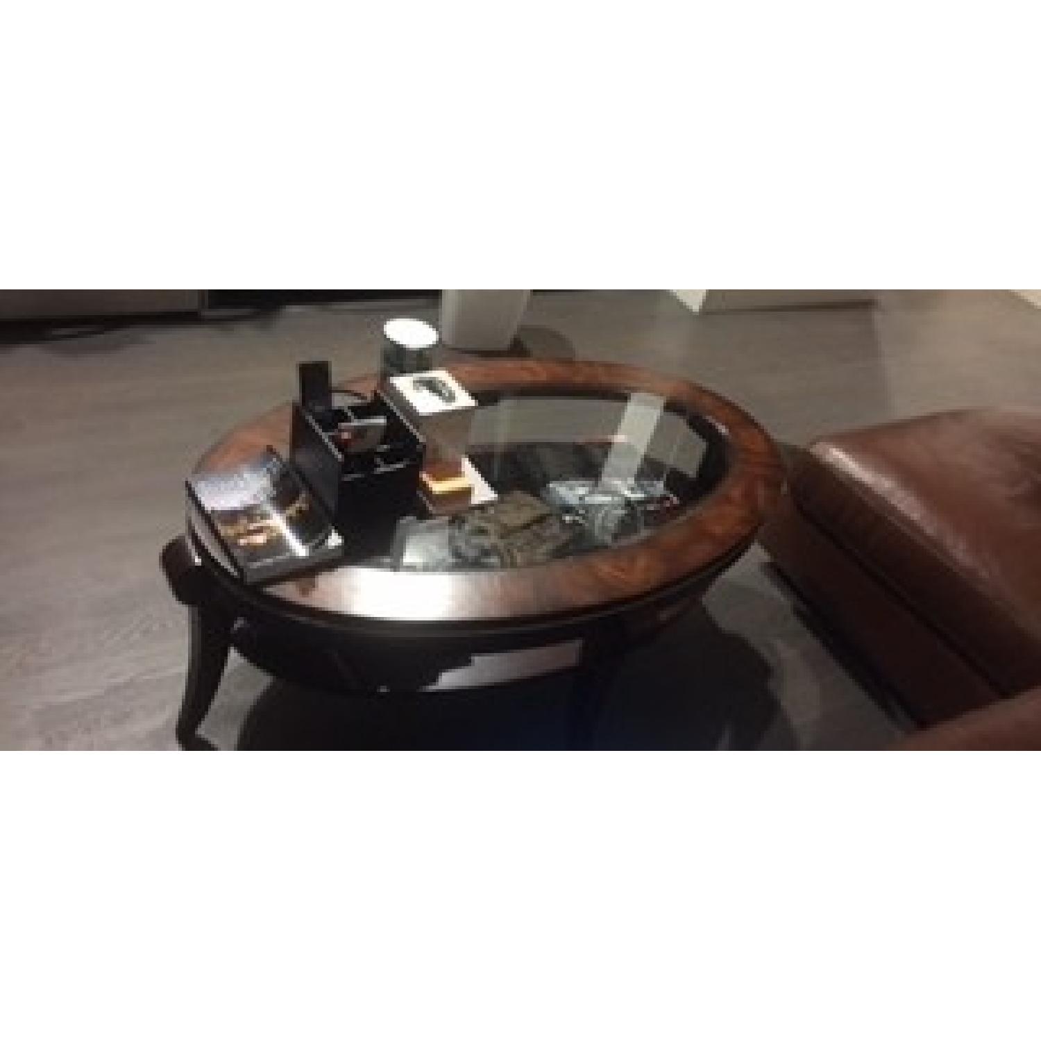 Raymour & Flanigan Ashland Heights Glass Coffee Table - image-1