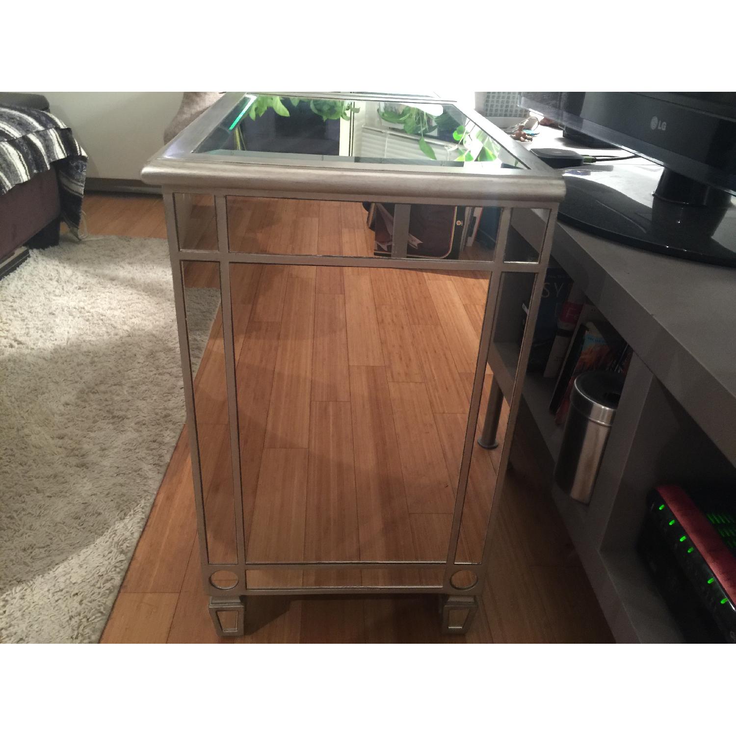 Monarch Specialties Mirrored Nightstands/Accent Tables - Pair - image-2